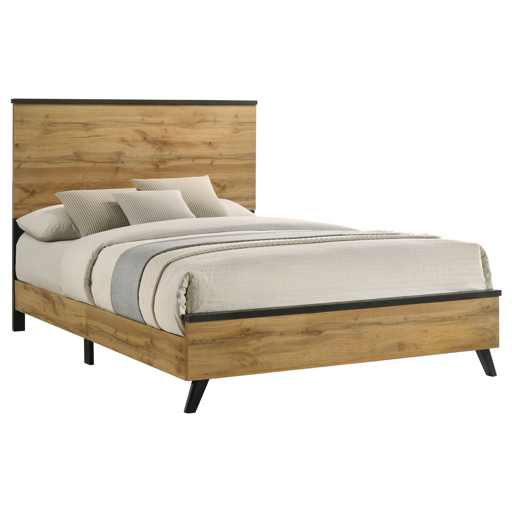 Kaywood 52-inch Eastern King Panel Bed Natural Pine - Tampa Furniture Outlet
