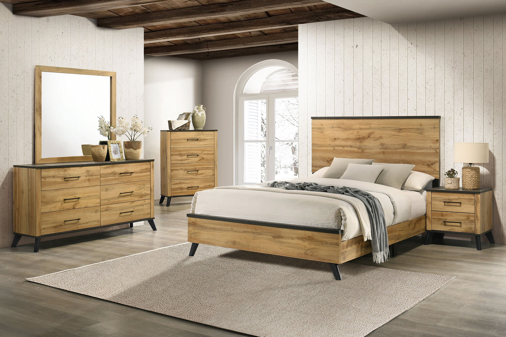 Kaywood 2-drawer Nightstand Bedside Table Natural Pine - Tampa Furniture Outlet