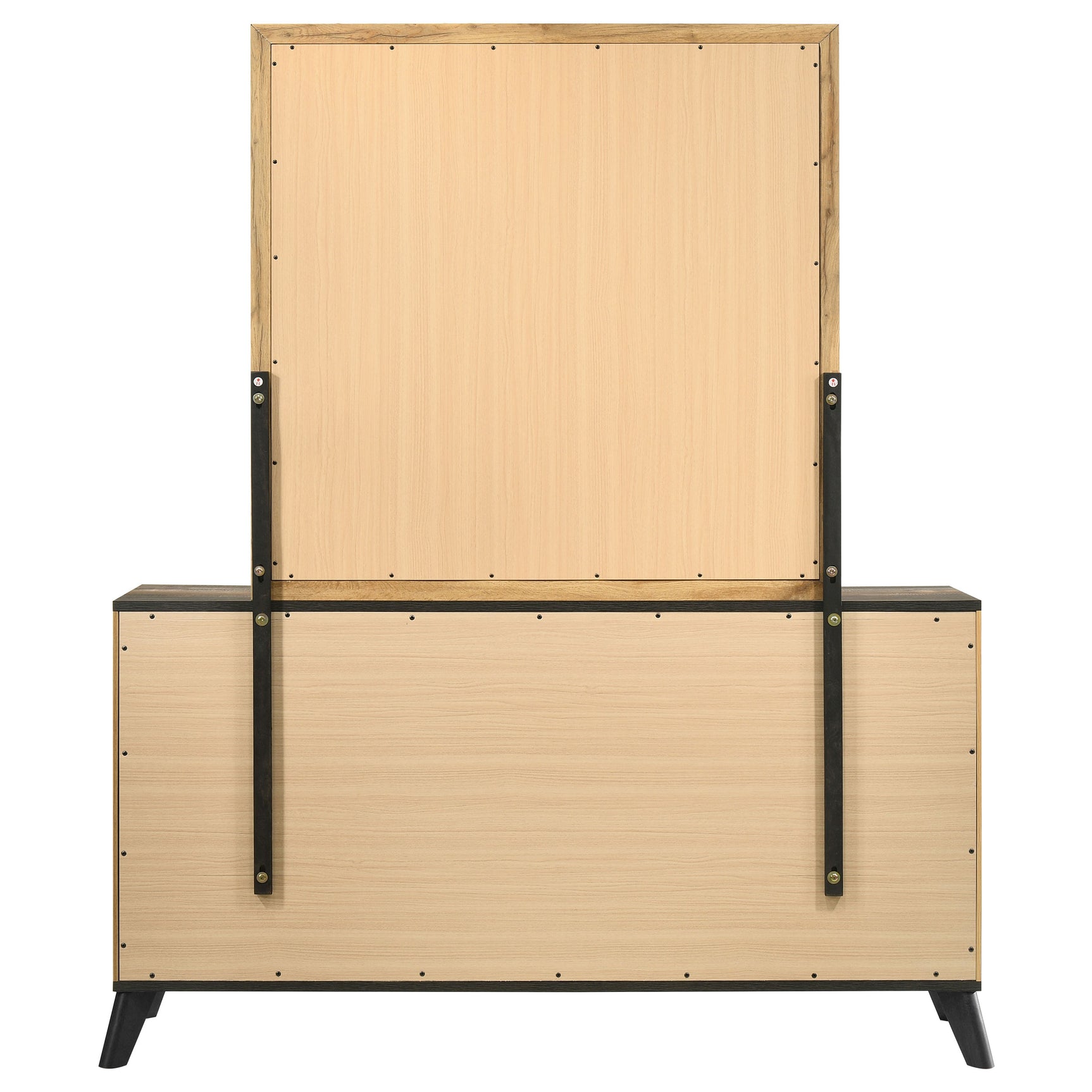 Kaywood 6-drawer Dresser and Mirror Natural Pine - Tampa Furniture Outlet