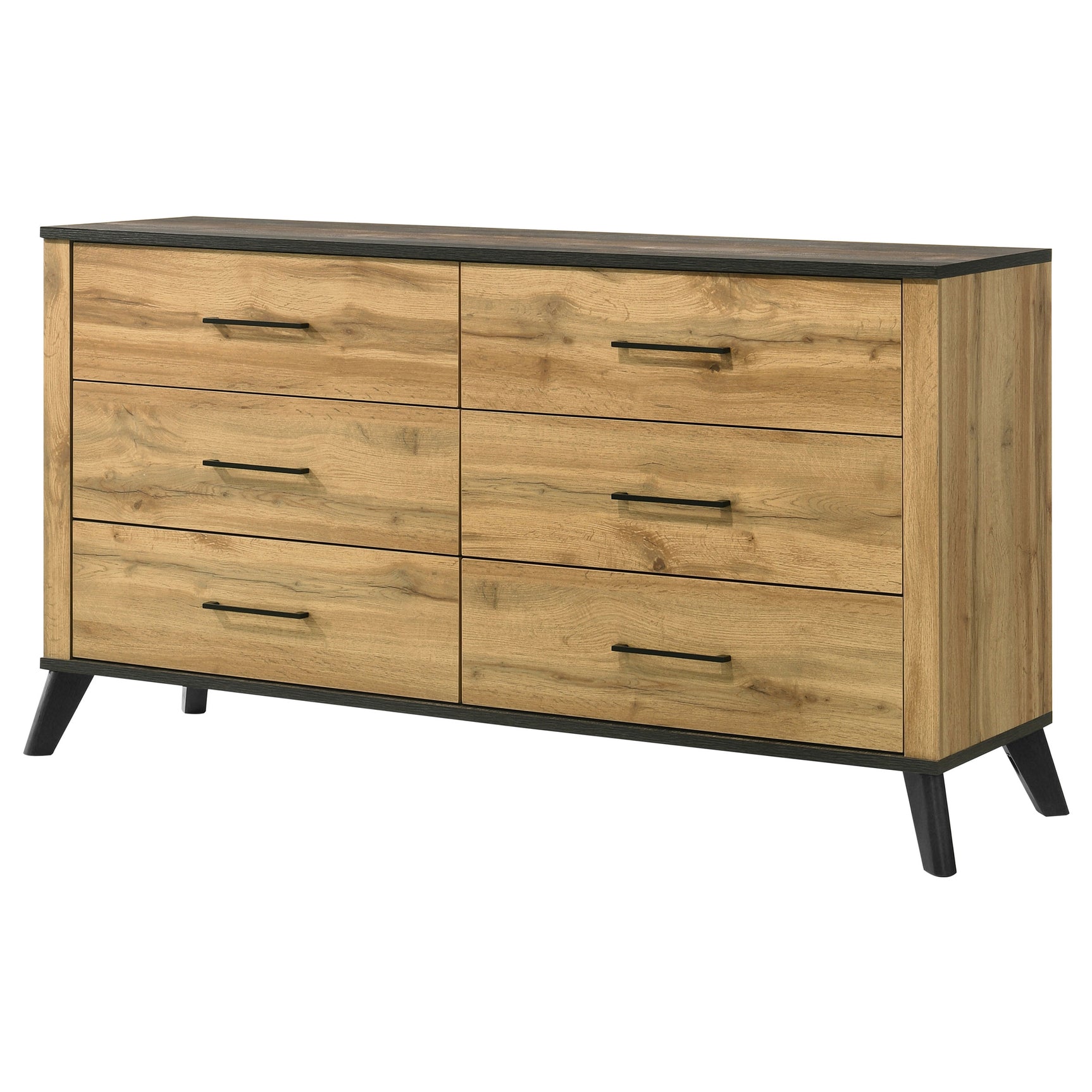 Kaywood 6-drawer Dresser Cabinet Natural Pine - Tampa Furniture Outlet