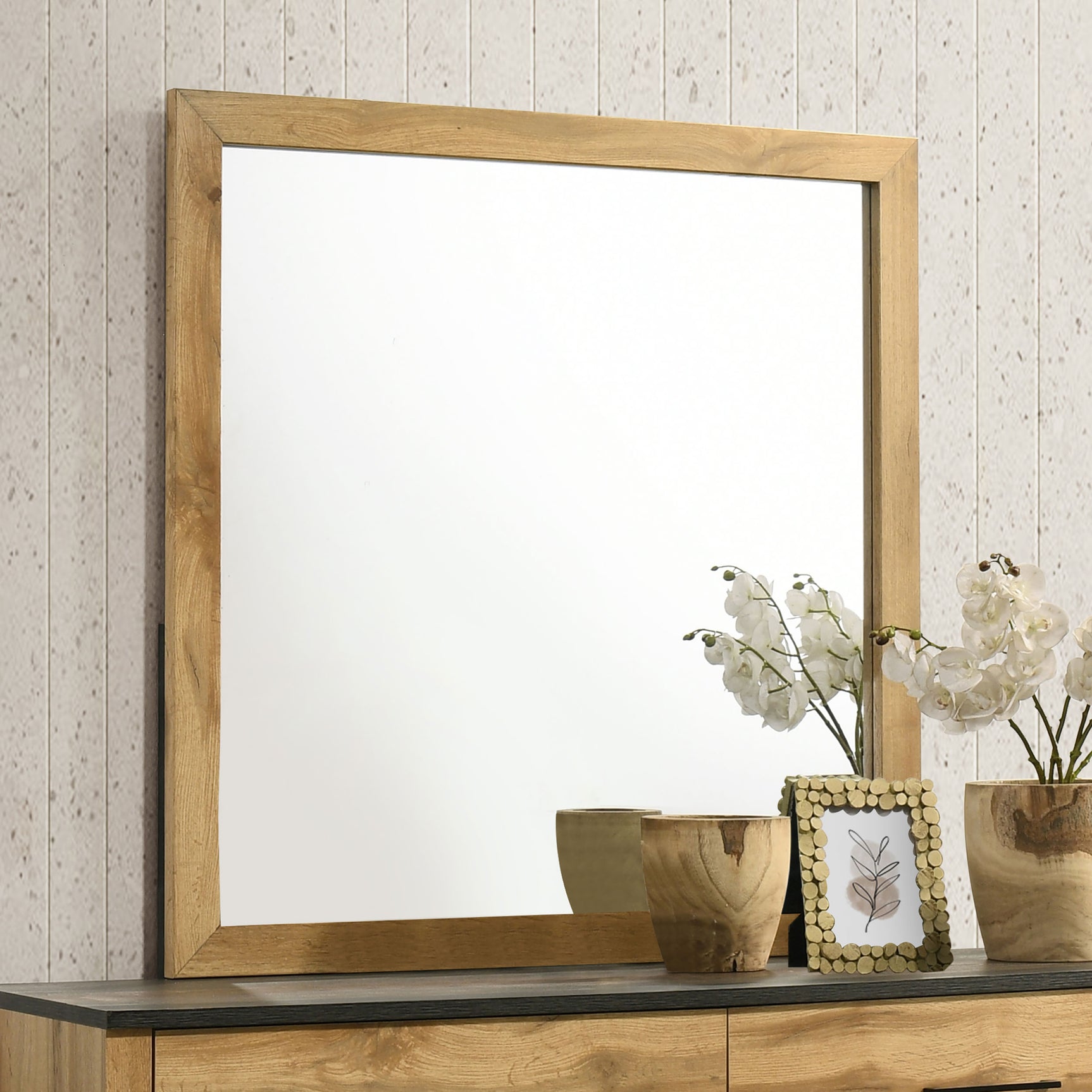 Kaywood Dresser Mirror Natural Pine - Tampa Furniture Outlet