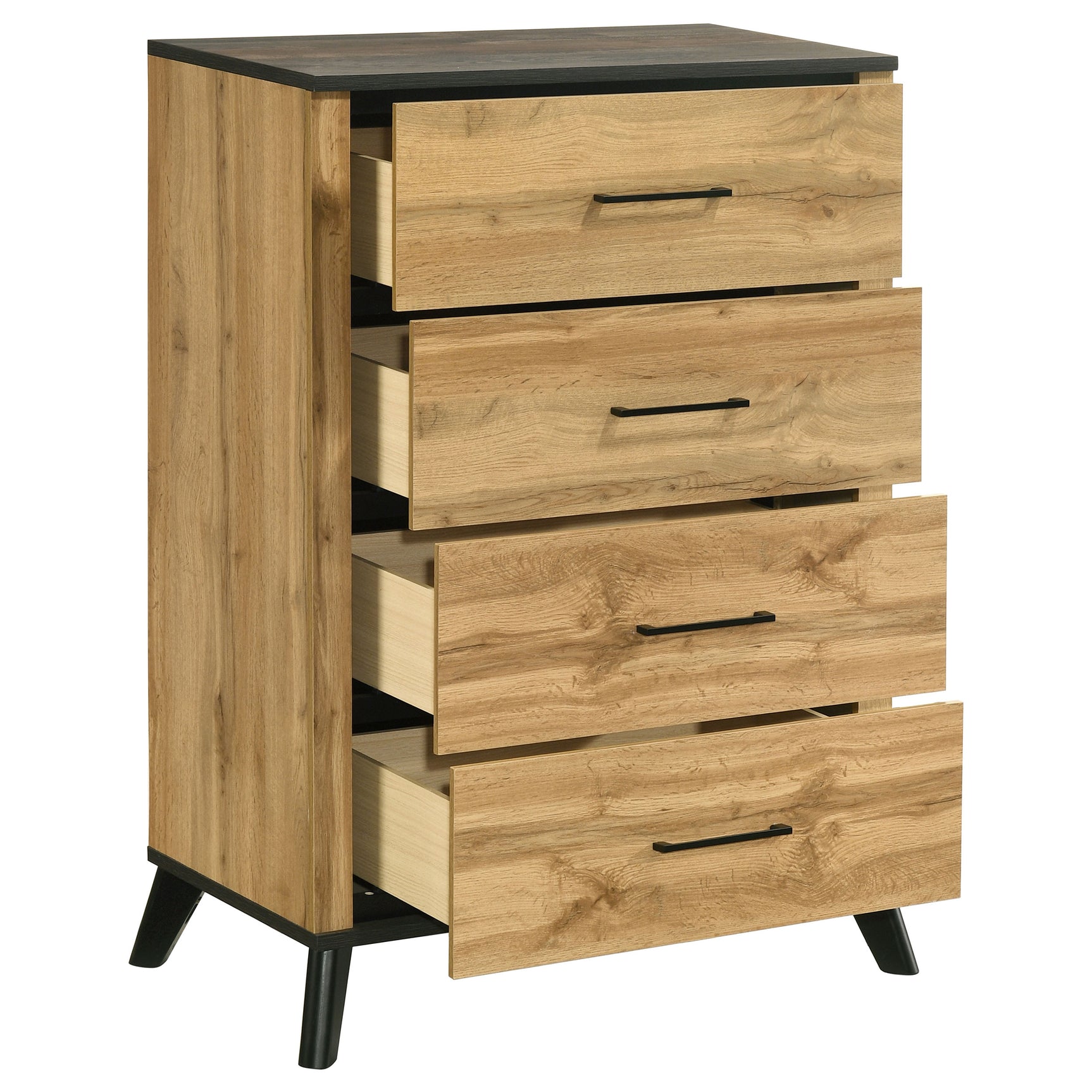 Kaywood 4-drawer Bedroom Chest of Drawers Natural Pine - Tampa Furniture Outlet