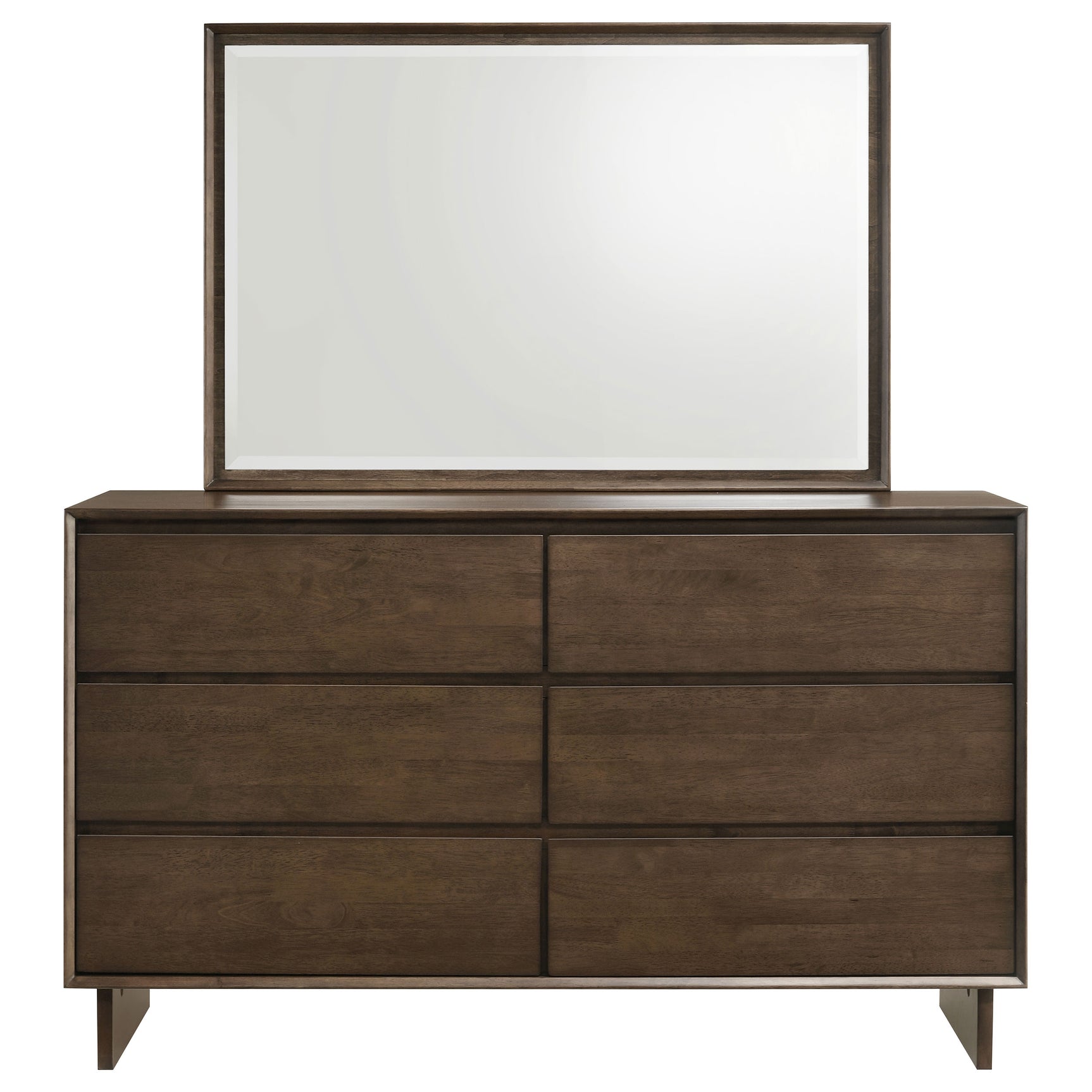 Glenwood 6-drawer Dresser and Mirror Warm Brown - Tampa Furniture Outlet