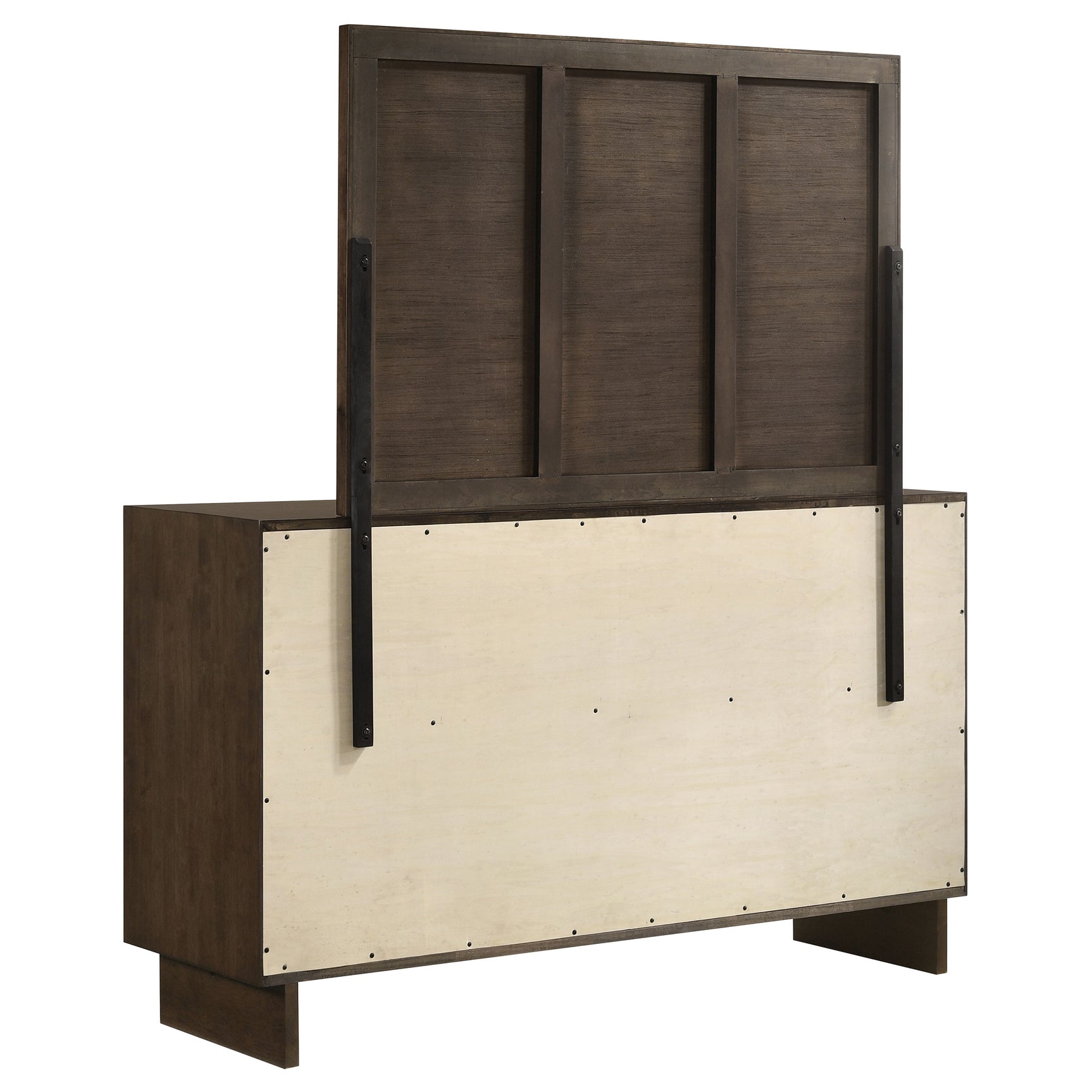 Glenwood 6-drawer Dresser and Mirror Warm Brown - Tampa Furniture Outlet