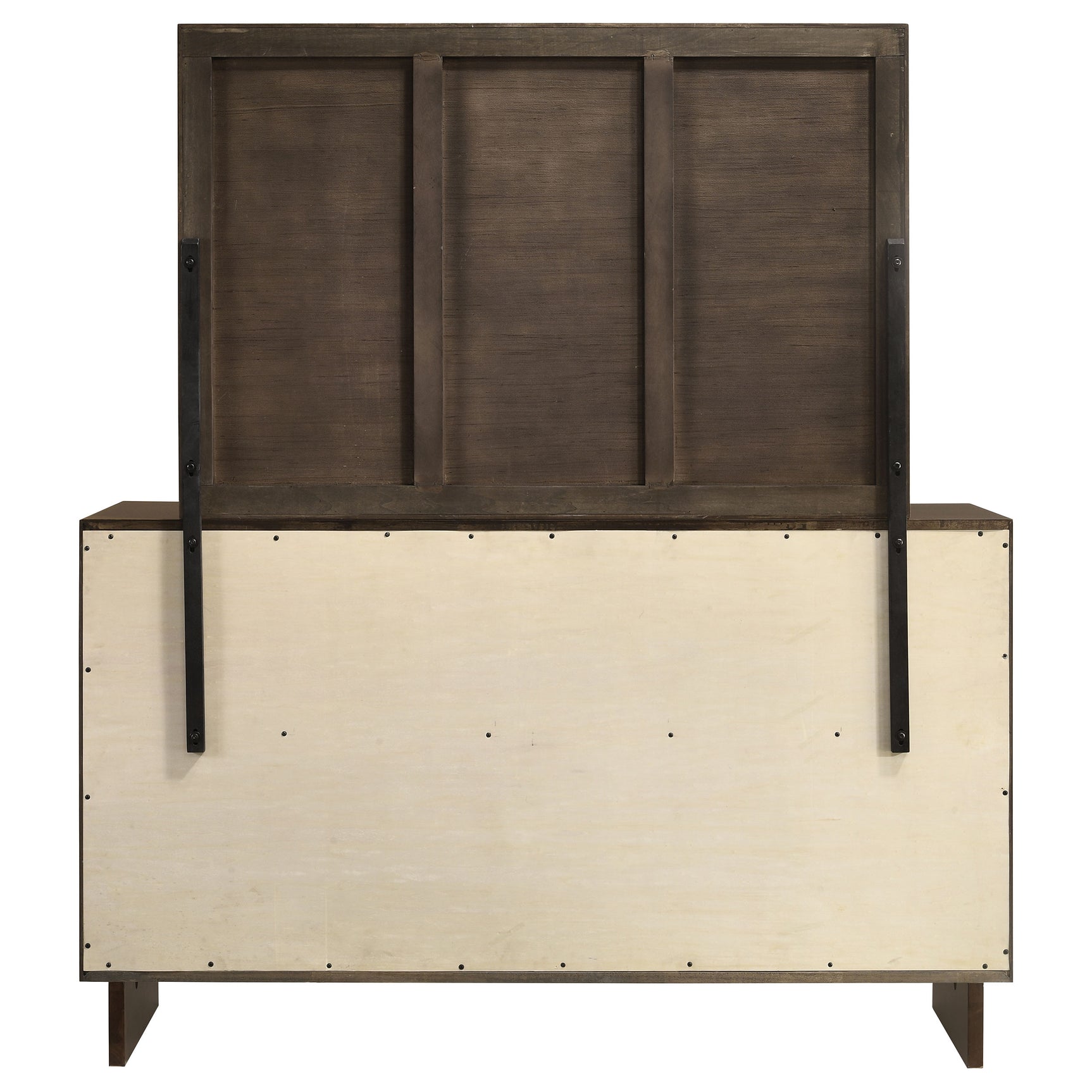 Glenwood 6-drawer Dresser and Mirror Warm Brown - Tampa Furniture Outlet