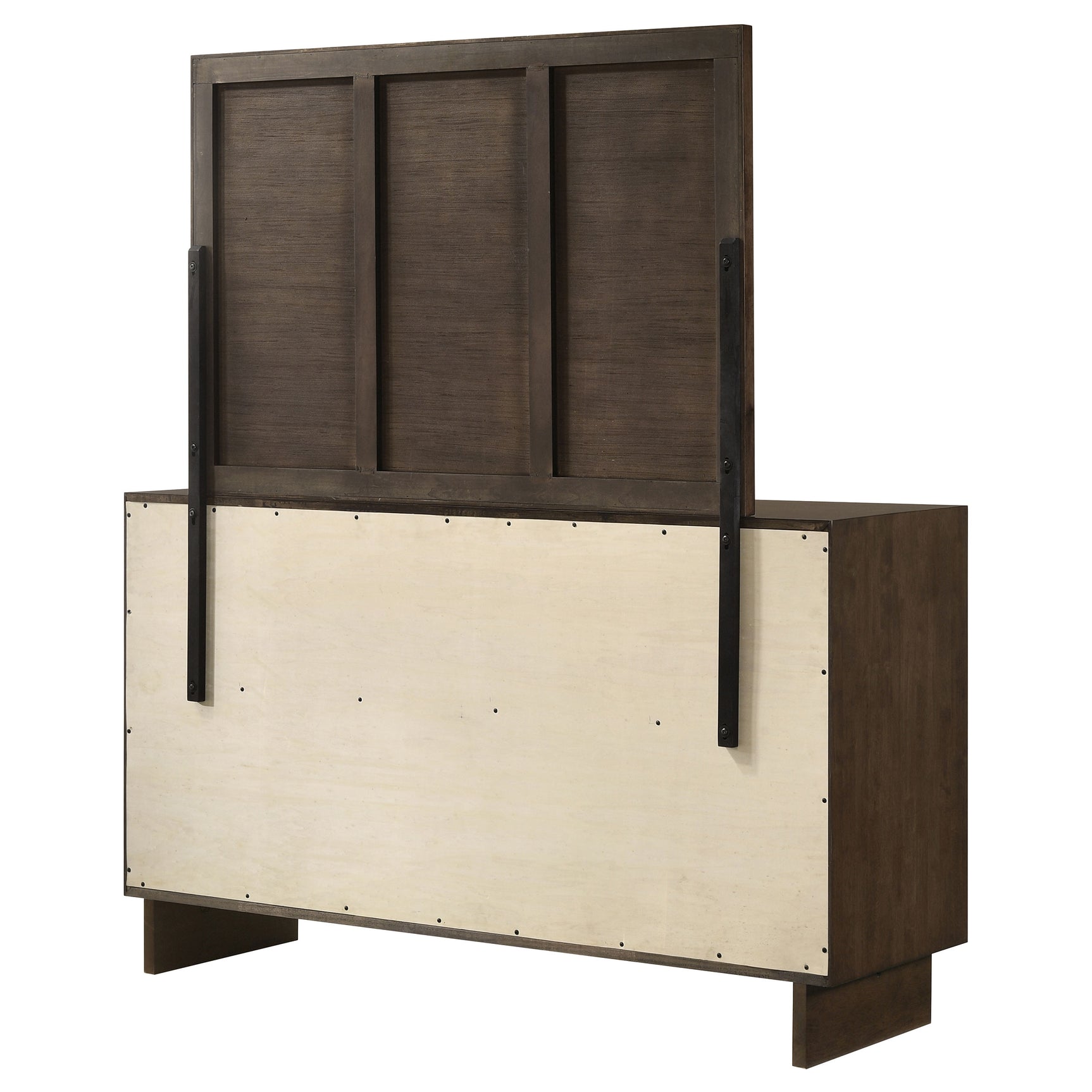 Glenwood 6-drawer Dresser and Mirror Warm Brown - Tampa Furniture Outlet