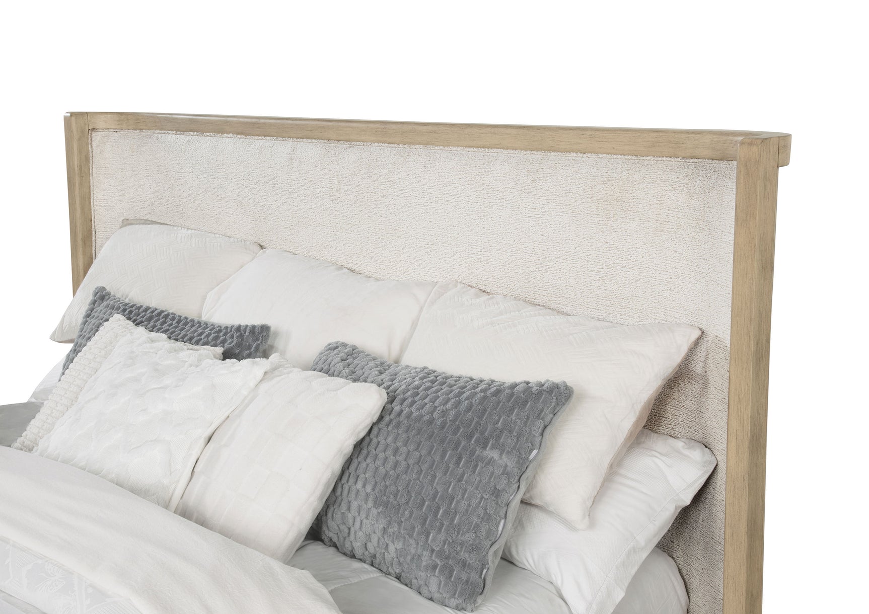 Kailani 52-inch Eastern King Wingback Bed Beige Oak - Tampa Furniture Outlet