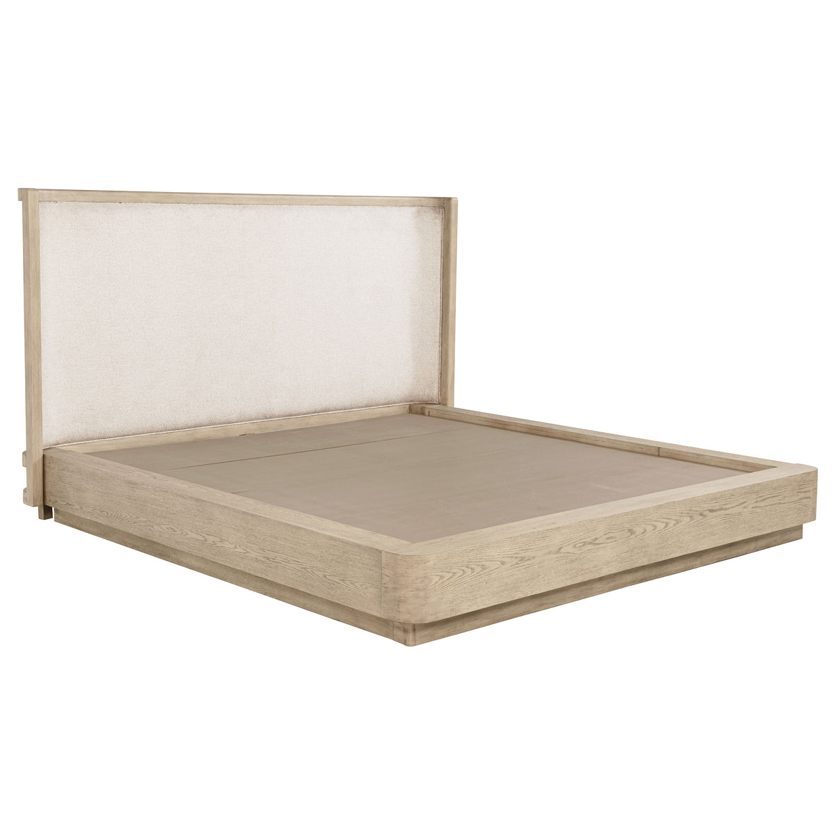 Tampa Furniture Outlet - Coaster - Kailani 52-inch Queen Wingback Bed Beige Oak - 225041Q