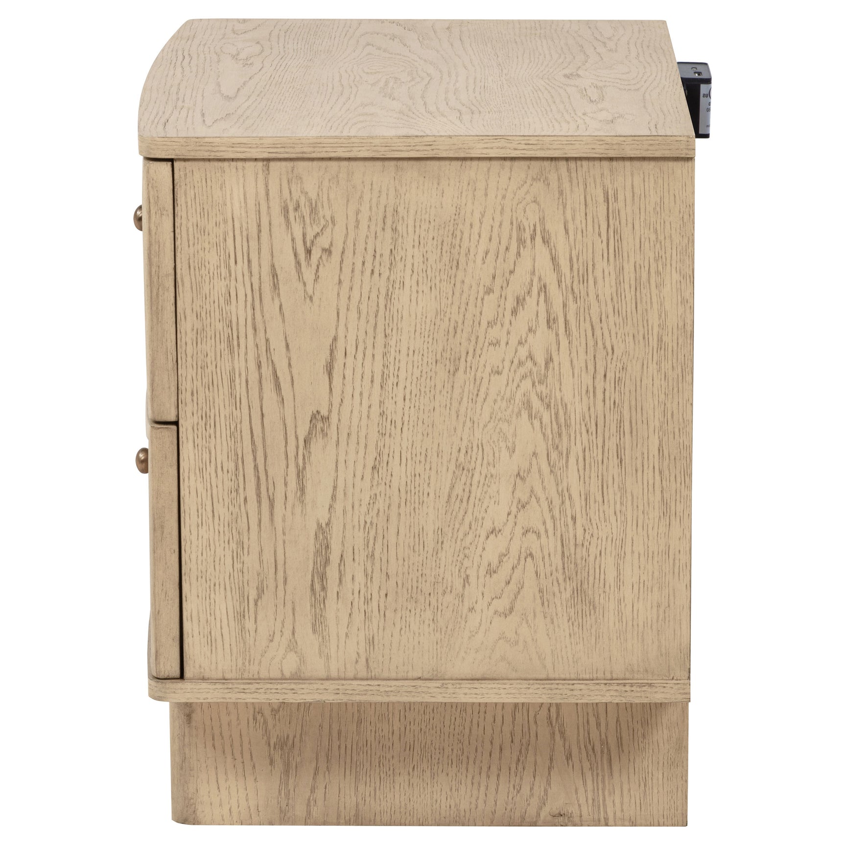 Kailani 2-drawer Nightstand Bedside Table Beige Oak - Tampa Furniture Outlet