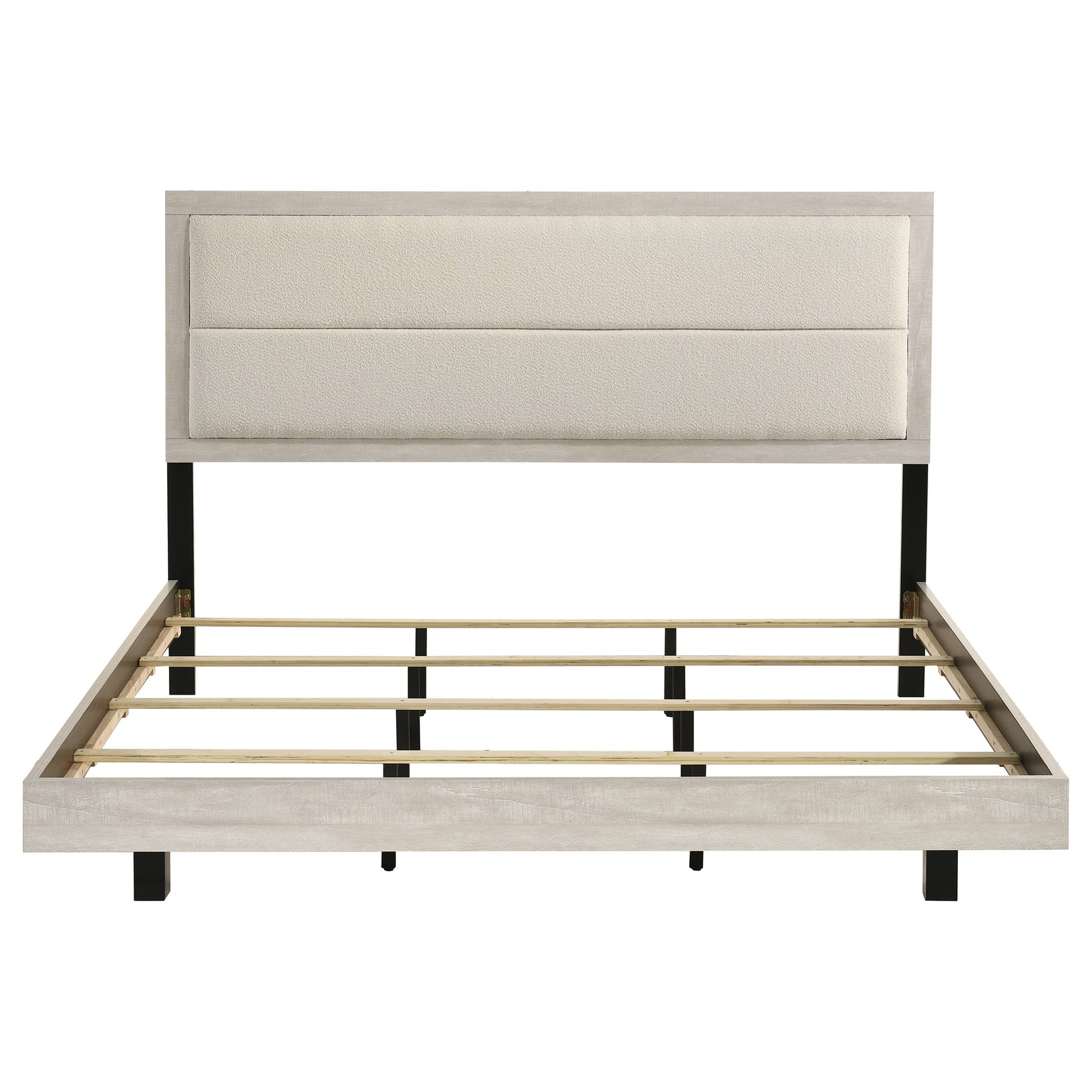 Trenton 54-inch Wood Eastern King Panel Bed Rustic Cream - Tampa Furniture Outlet