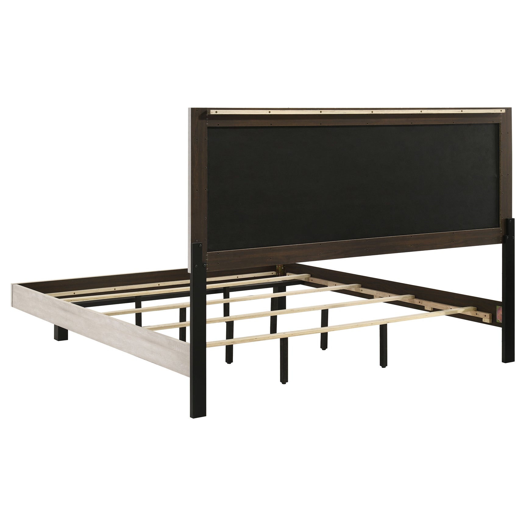 Trenton 54-inch Wood Eastern King Panel Bed Rustic Cream - Tampa Furniture Outlet