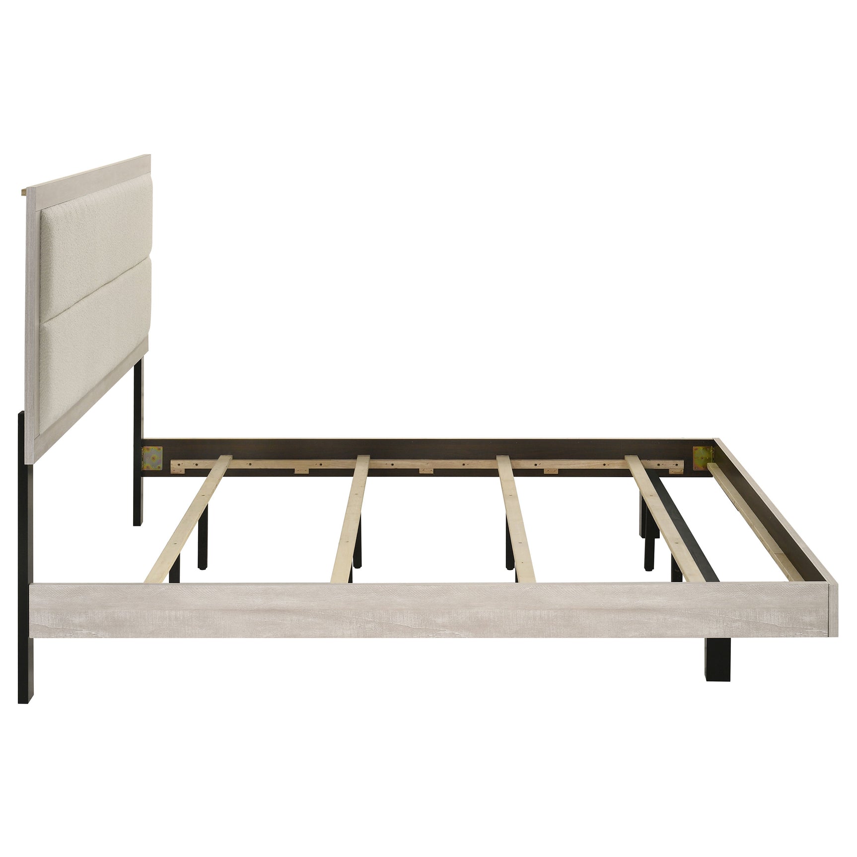 Trenton 54-inch Wood Eastern King Panel Bed Rustic Cream - Tampa Furniture Outlet