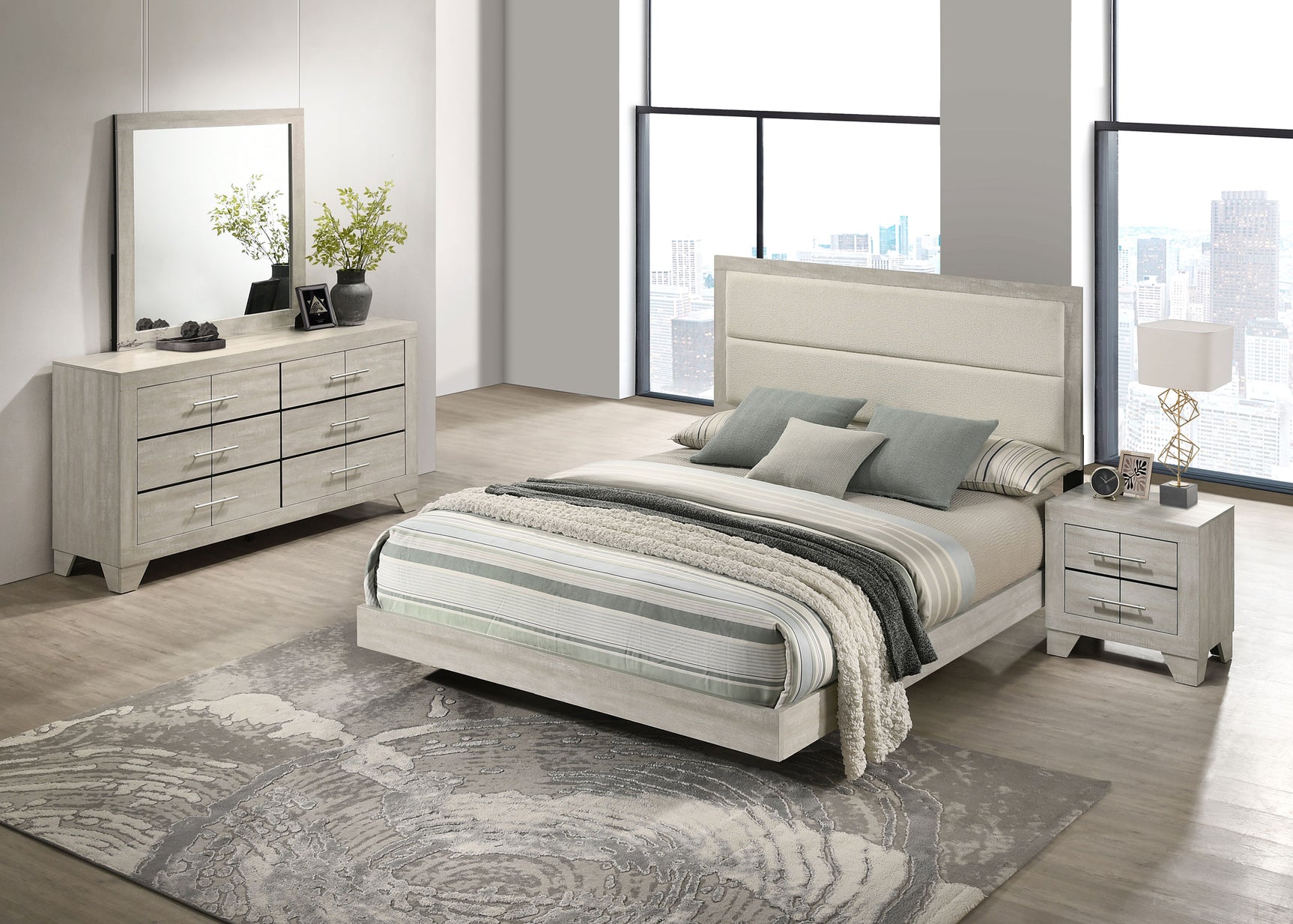 Tampa Furniture Outlet - Coaster - Trenton 4-piece Queen Bedroom Set Rustic Cream - 225061Q-S4