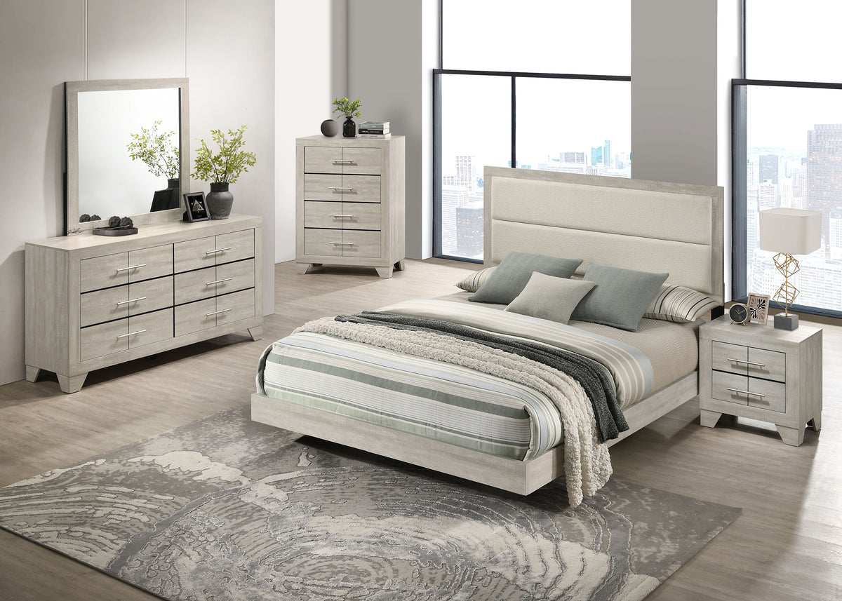 Tampa Furniture Outlet - Coaster - Trenton 5-piece Queen Bedroom Set Rustic Cream - 225061Q-S5