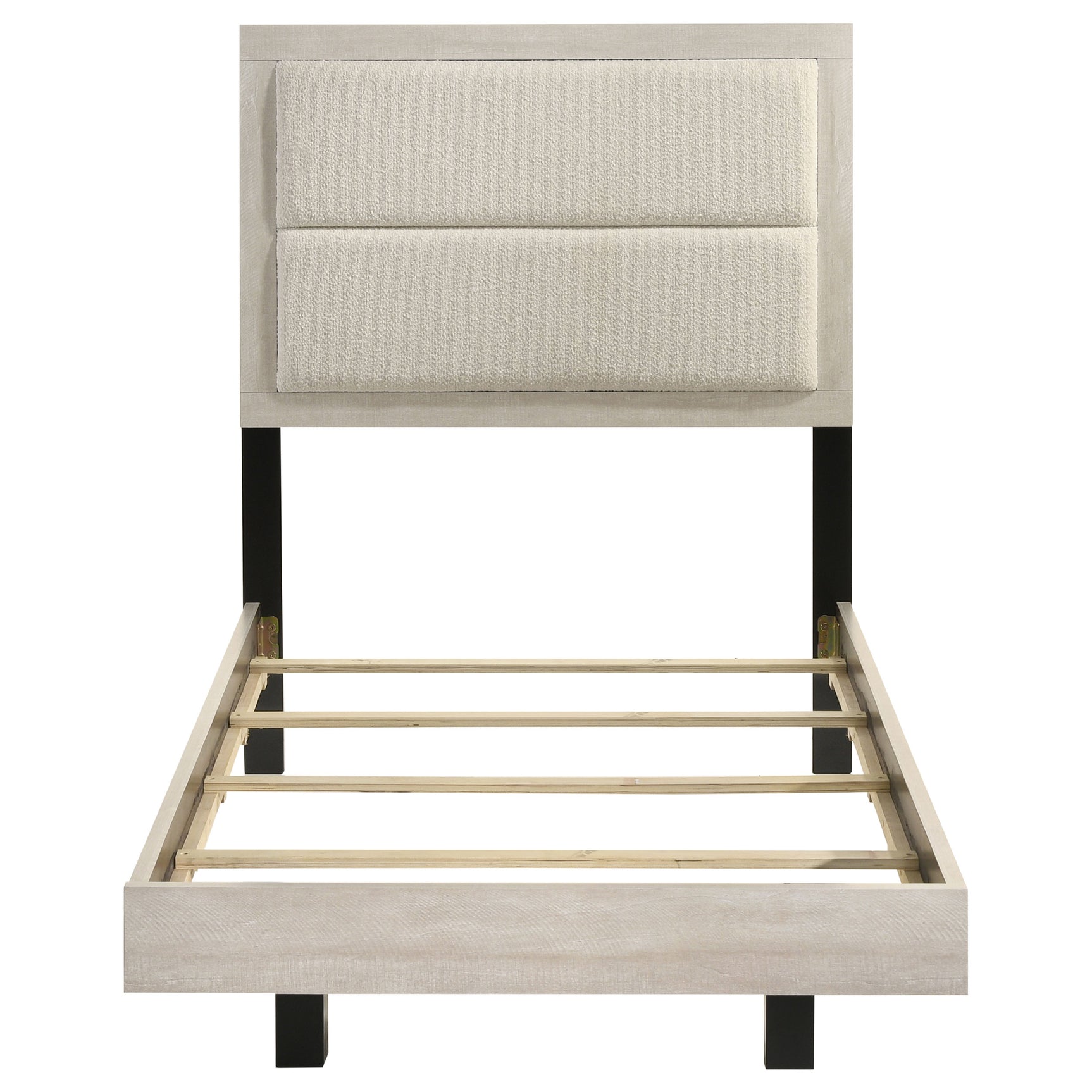 Trenton 54-inch Wood Twin Panel Bed Rustic Cream - Tampa Furniture Outlet