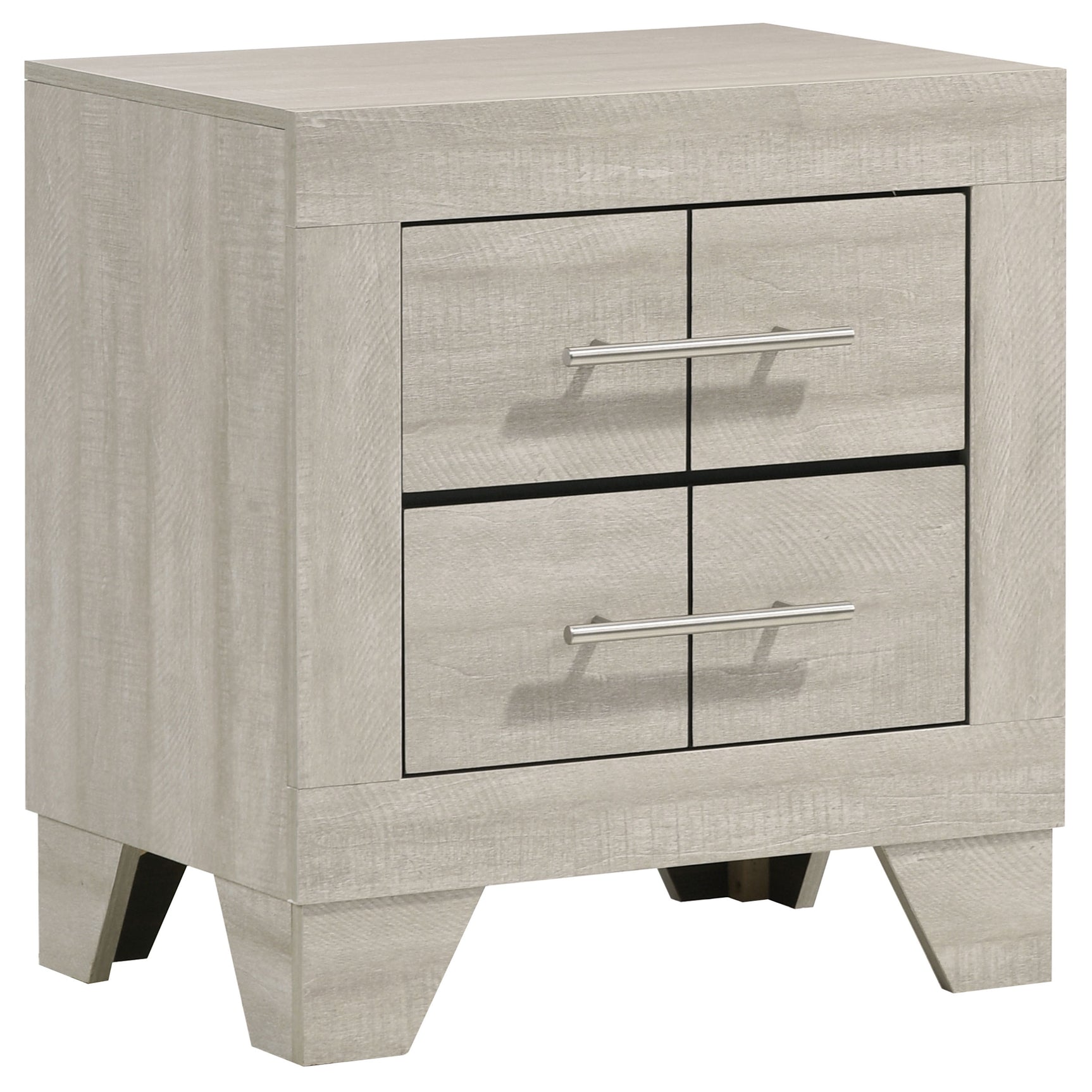 Tampa Furniture Outlet - Coaster - Trenton 2-drawer Nightstand Bedside Table Rustic Cream - 225062