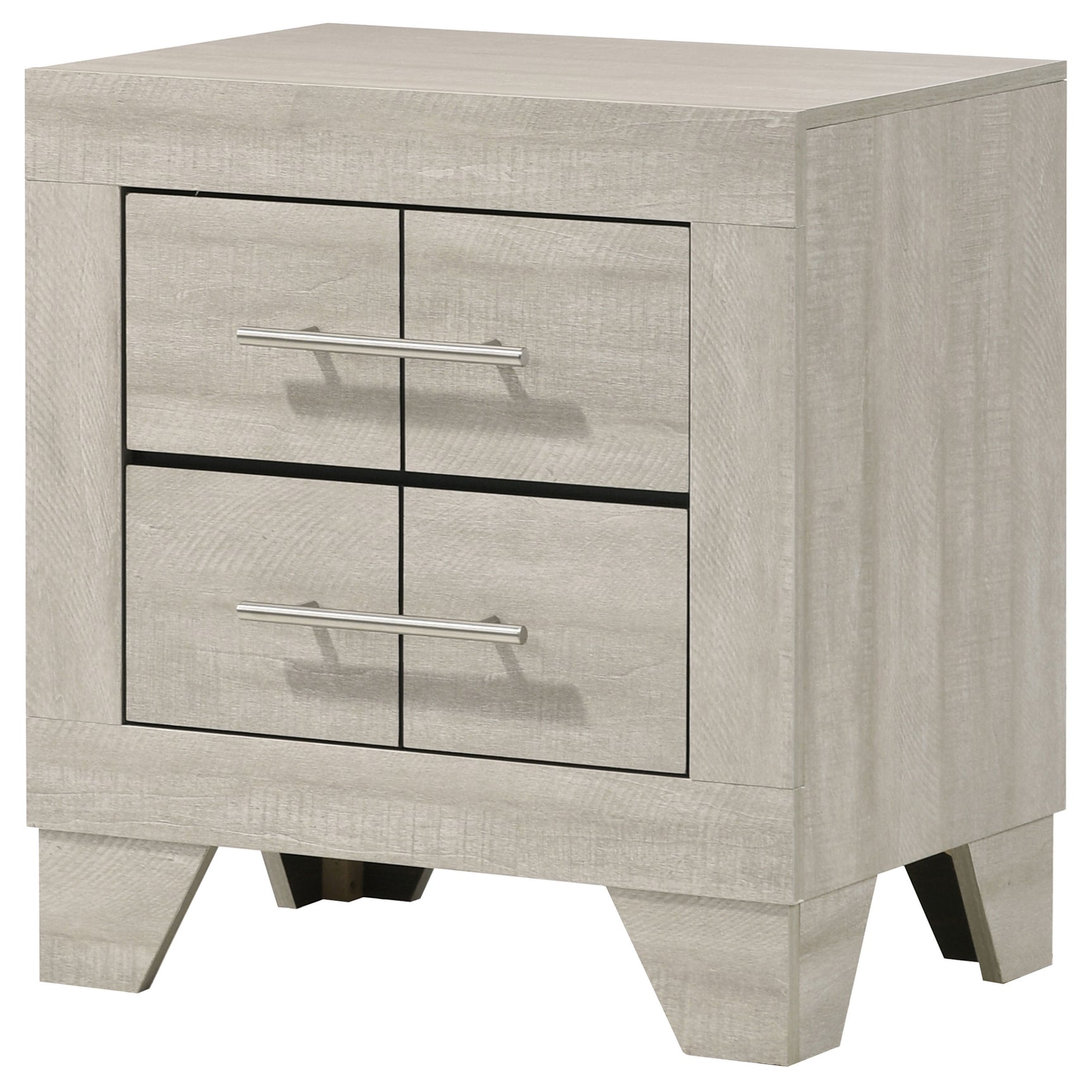 Trenton 2-drawer Nightstand Bedside Table Rustic Cream - Tampa Furniture Outlet