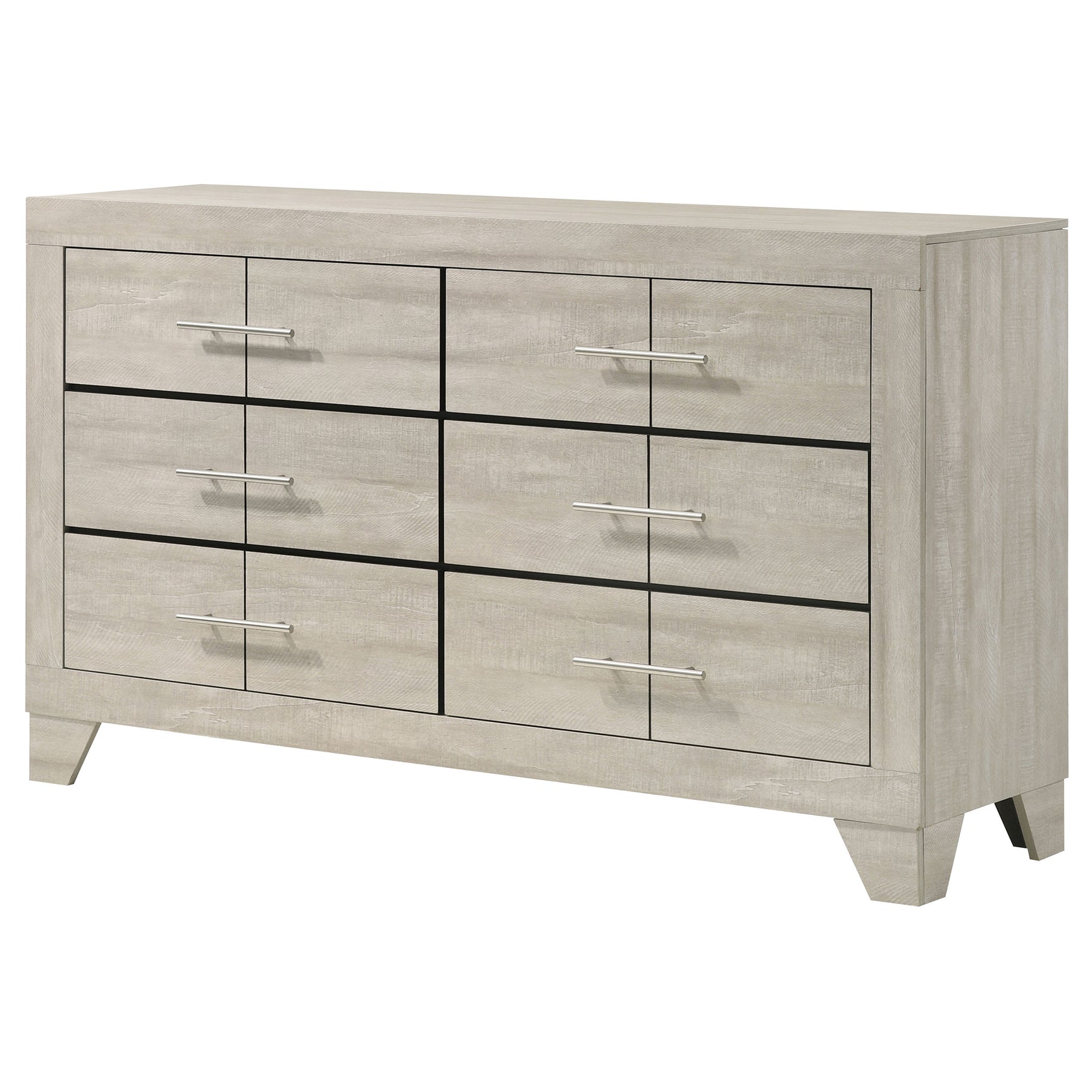 Trenton 6-drawer Bedroom Dresser Rustic Cream - Tampa Furniture Outlet
