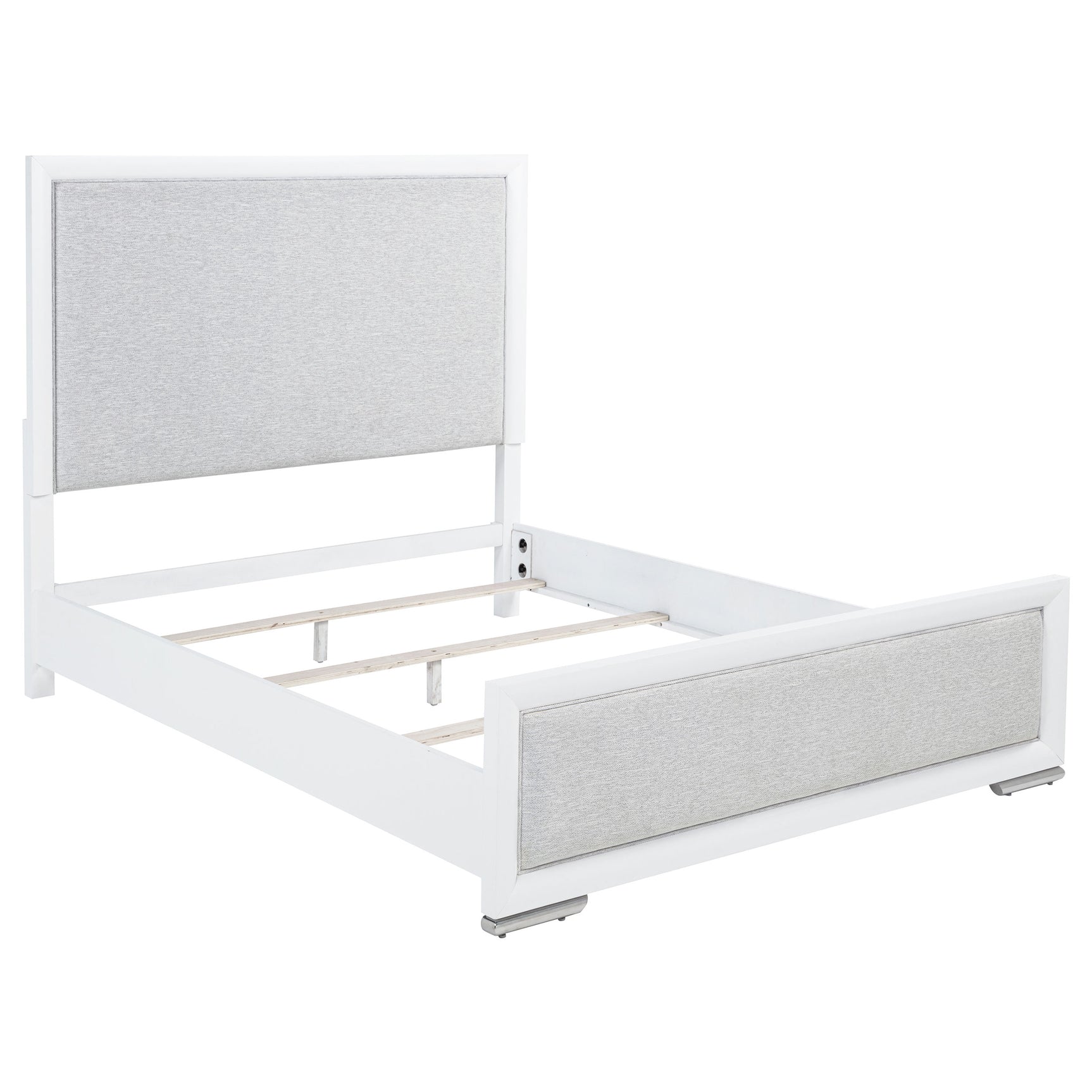 Tampa Furniture Outlet - Coaster - Gracemont 57-inch Queen Panel Bed Grey and White - 225071Q
