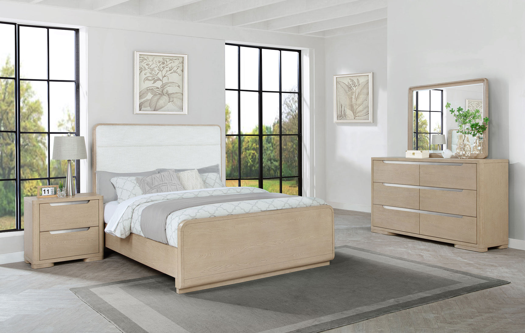 Tampa Furniture Outlet - Coaster - Ladera 4-piece Queen Bedroom Set Light Elm - 225081Q-S4