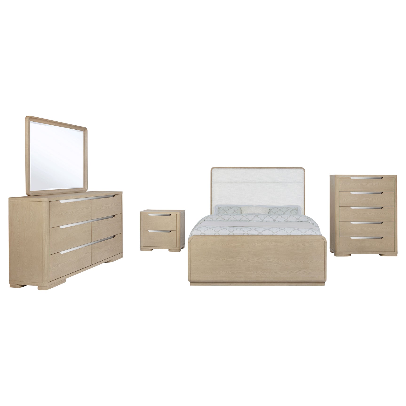 Ladera 5-piece Queen Bedroom Set Light Elm - Tampa Furniture Outlet