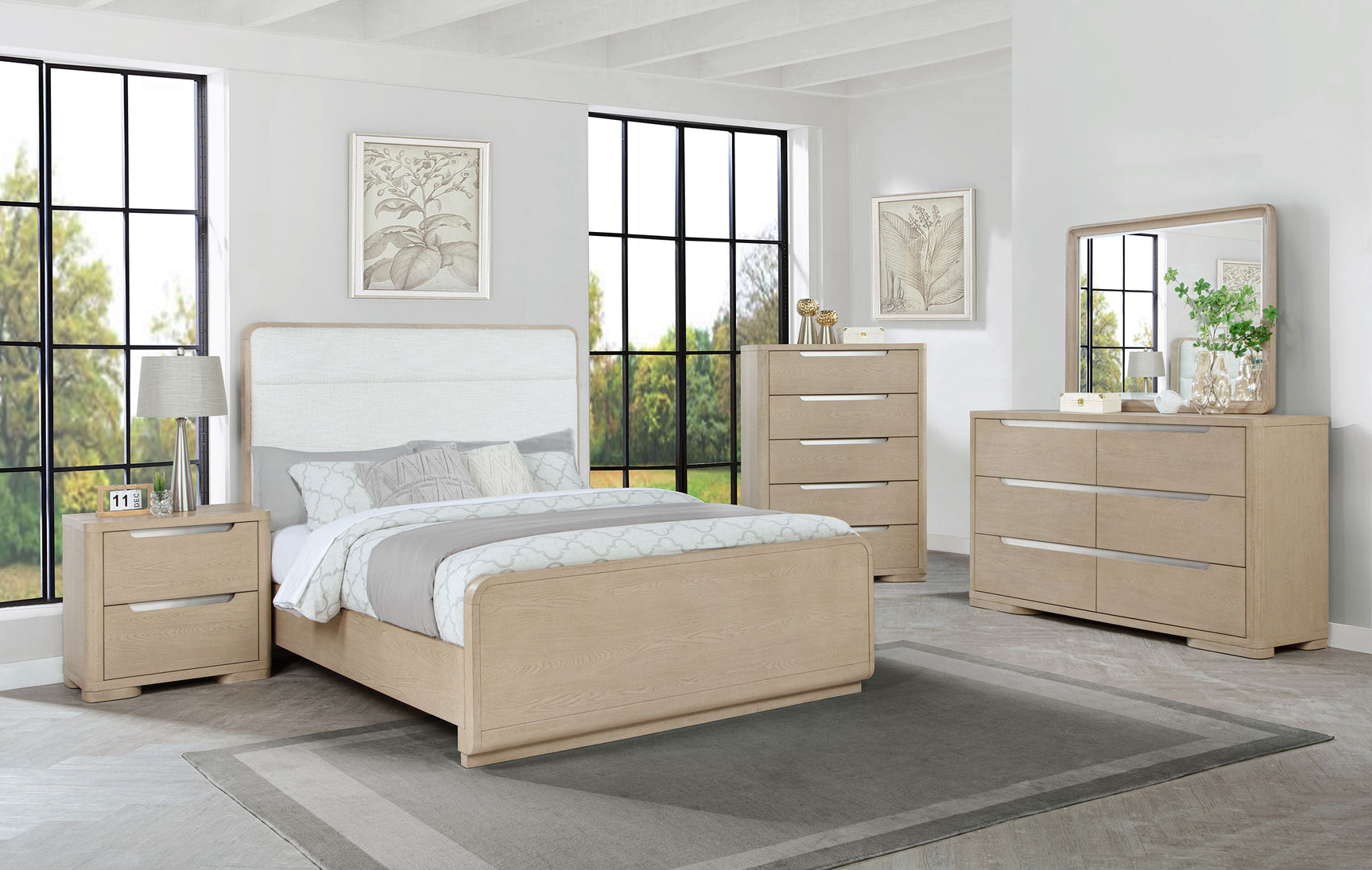 Ladera 2-drawer Nightstand Bedside Table Light Elm - Tampa Furniture Outlet