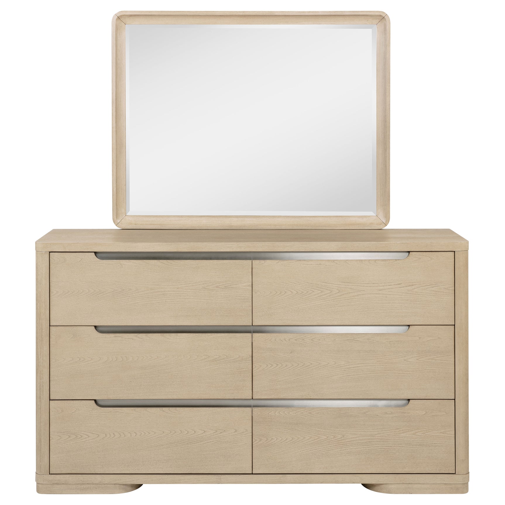 Ladera 6-drawer Bedroom Dresser and Mirror Light Elm - Tampa Furniture Outlet