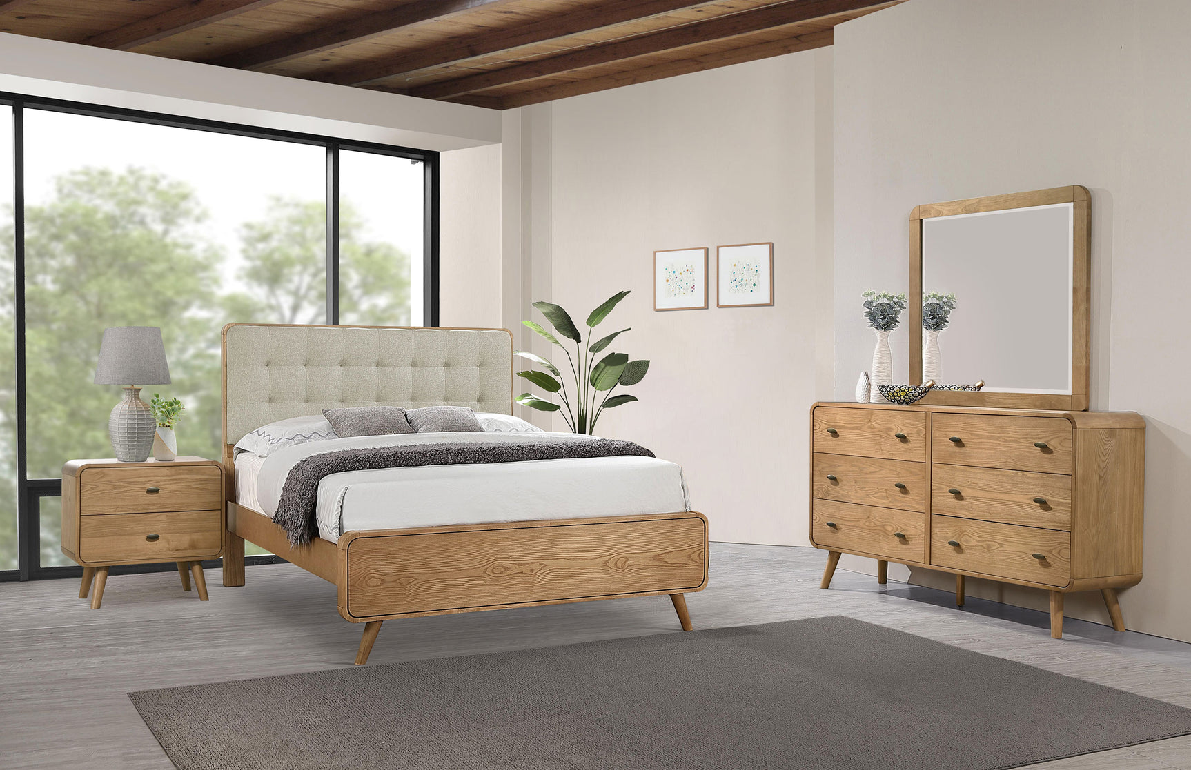Tampa Furniture Outlet - Coaster - Robyn 4-piece Eastern King Bedroom Set Light Ash - 225091KE-S4