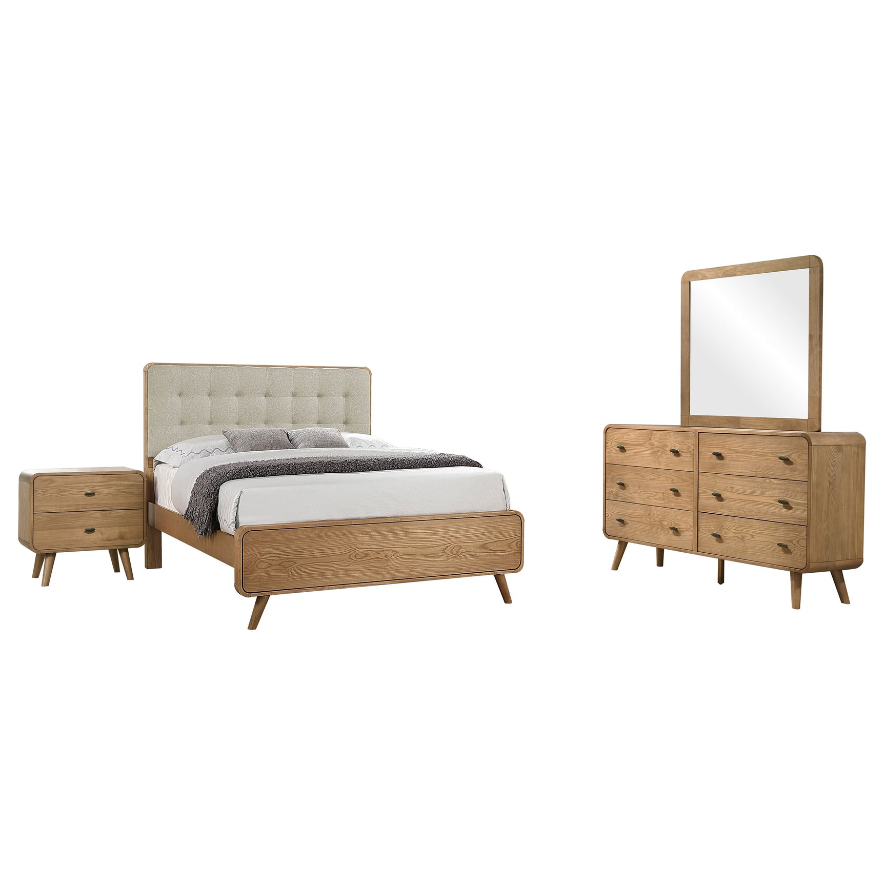 Robyn 4-piece Queen Bedroom Set Light Ash - Tampa Furniture Outlet