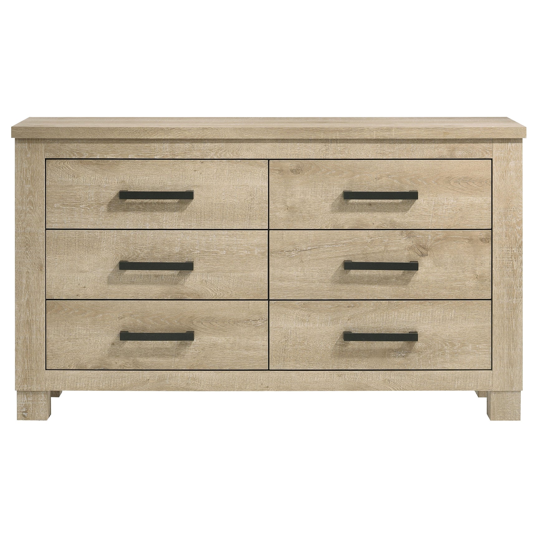 Oakglen 6-drawer Bedroom Dresser Weathered Oak - Tampa Furniture Outlet