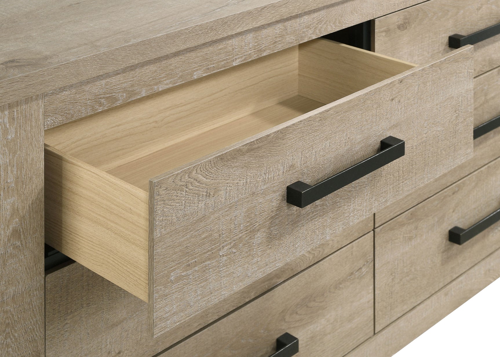 Oakglen 6-drawer Bedroom Dresser Weathered Oak - Tampa Furniture Outlet