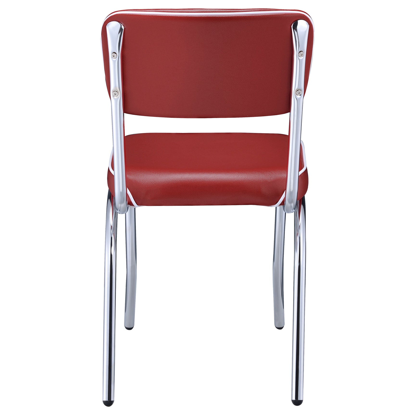 Retro Upholstered Dining Side Chair Red (Set of 2) - Tampa Furniture Outlet