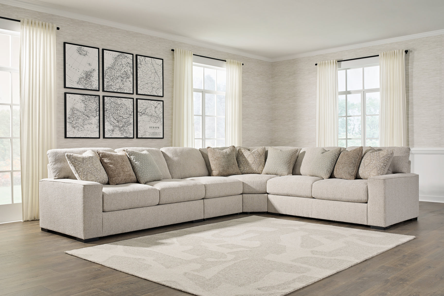 Tampa Furniture Outlet - Ashley Furniture - Ballyton Sectional - RAF 3-Piece Sectional / Sand - 25102S1