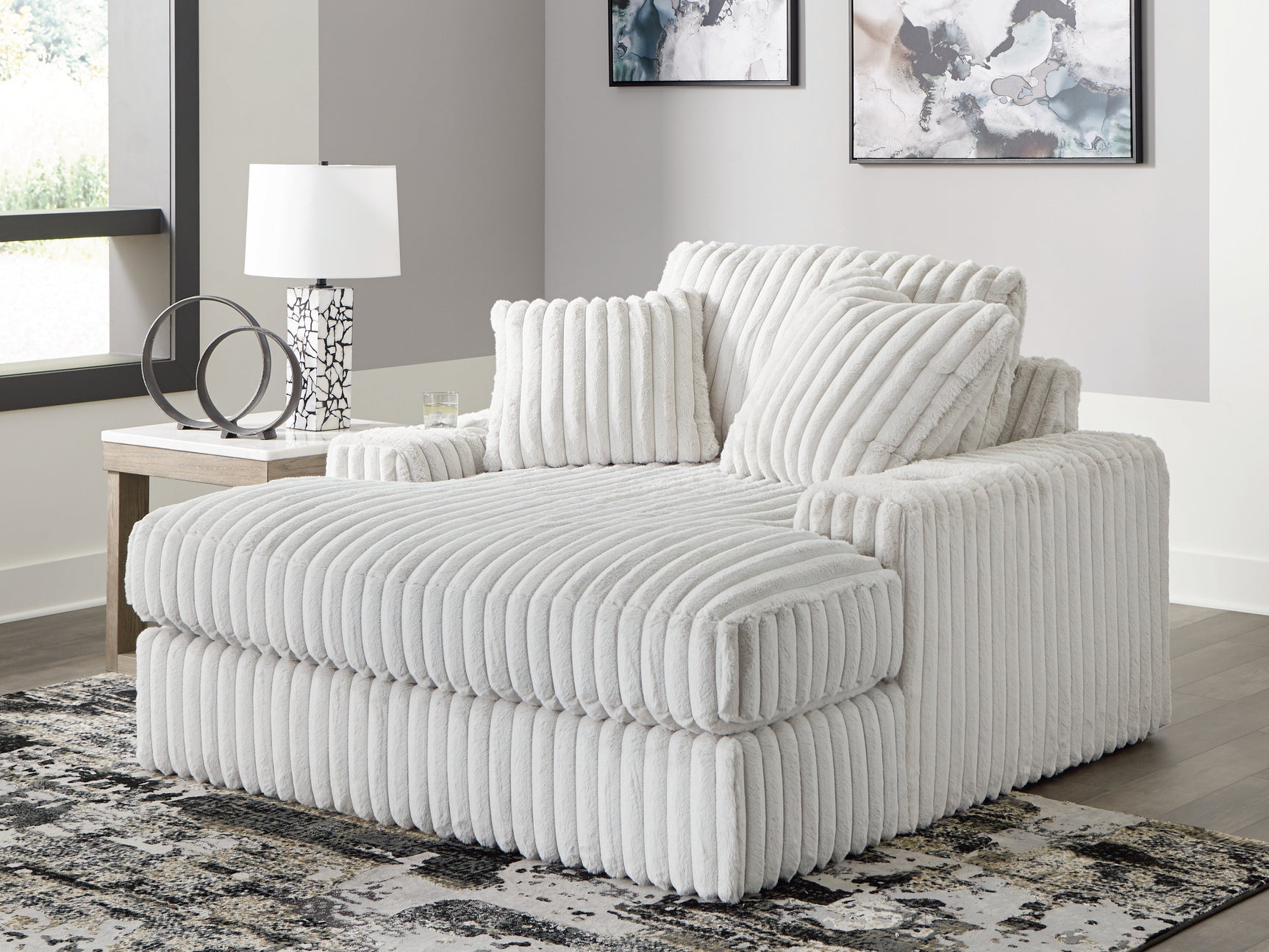 Tampa Furniture Outlet - Ashley Furniture - Stupendous Living Room - Oversized Chaise / Alloy - 2590315