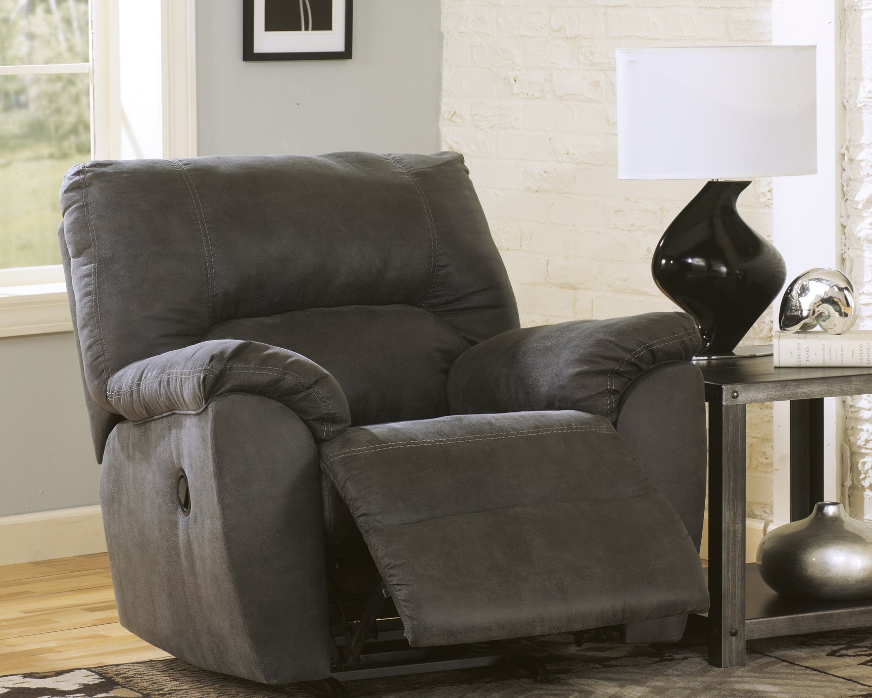 Tampa Furniture Outlet - Ashley Furniture - Tambo Living Room - Rocker Recliner / Pewter - 2780125