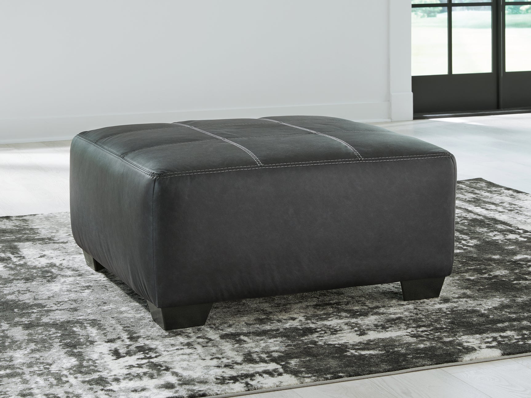 Tampa Furniture Outlet - Ashley Furniture - Brixley Pier Living Room - Oversized Accent Ottoman / Graphite - 2990608
