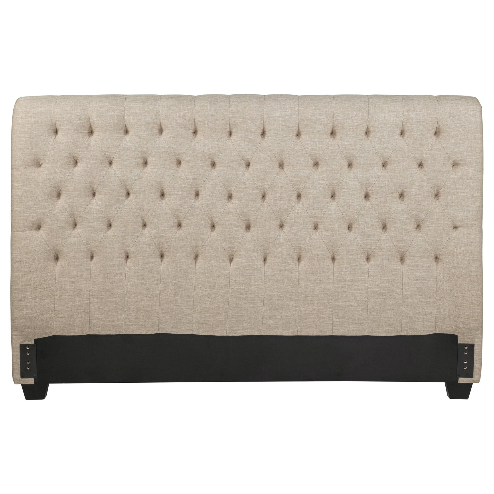 Chloe Upholstered Eastern King Panel Headboard Oatmeal - Tampa Furniture Outlet