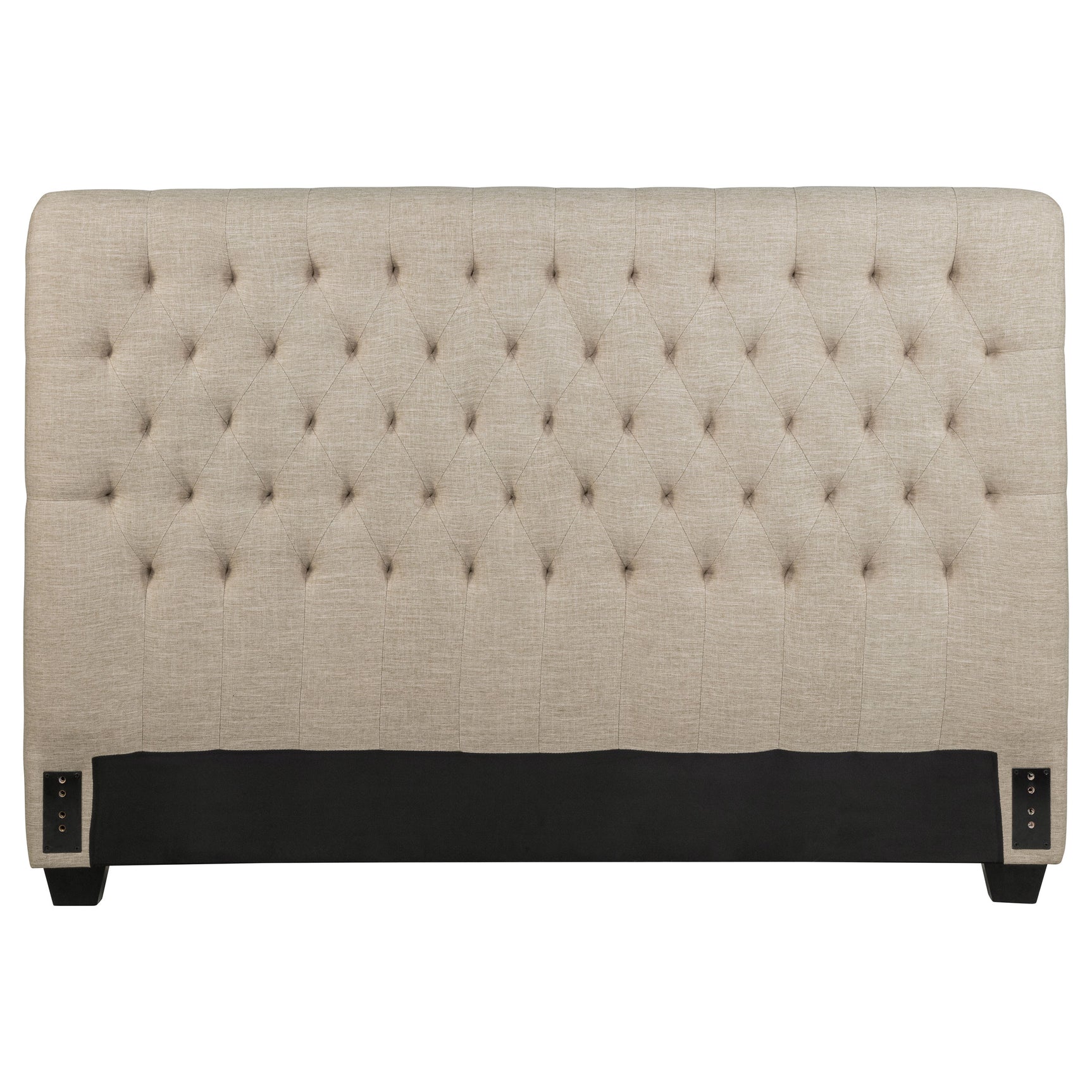 Chloe Upholstered California King Panel Headboard Oatmeal - Tampa Furniture Outlet