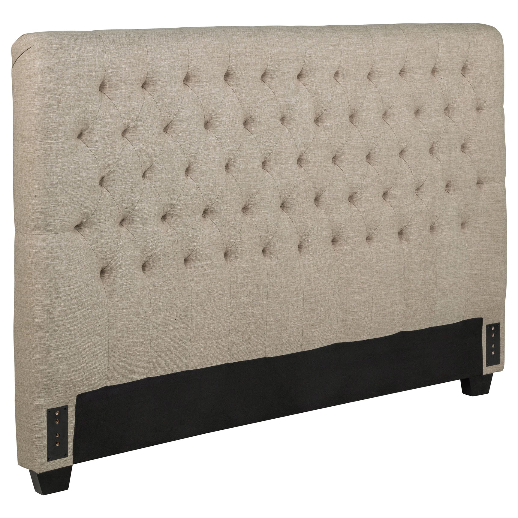 Chloe Upholstered Queen Panel Headboard Oatmeal - Tampa Furniture Outlet