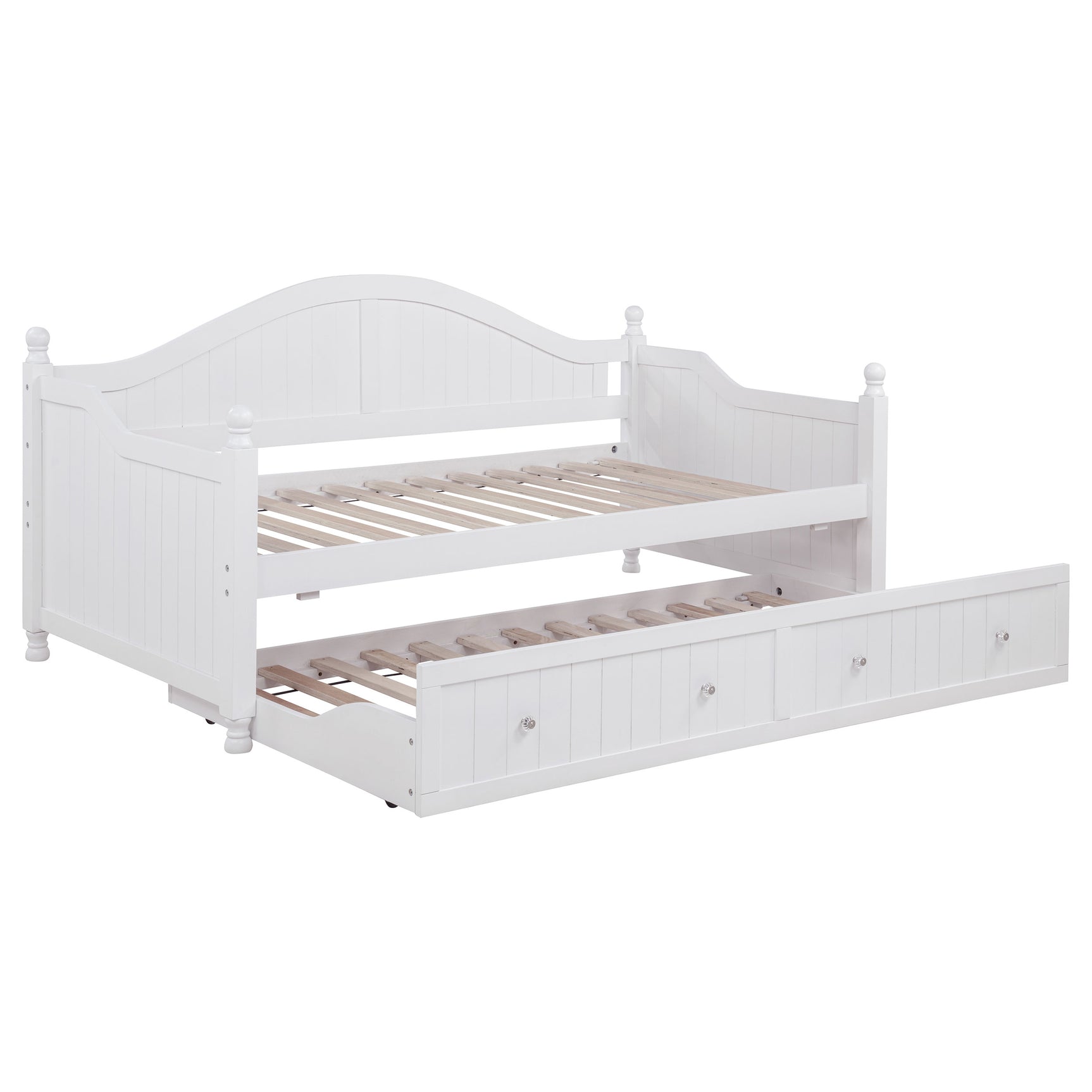 Tampa Furniture Outlet - Coaster - Julie Ann Wood Twin Daybed with Trundle White - 300053