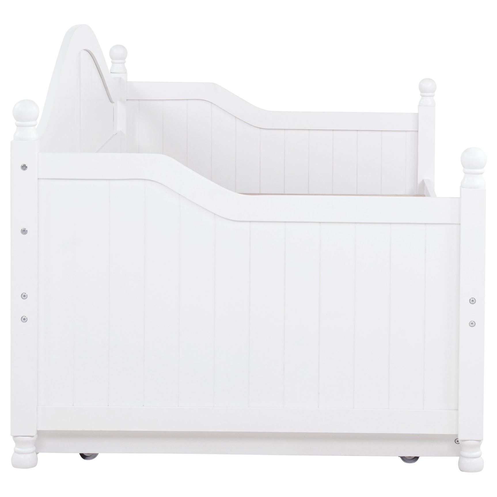 Julie Ann Wood Twin Daybed with Trundle White - Tampa Furniture Outlet
