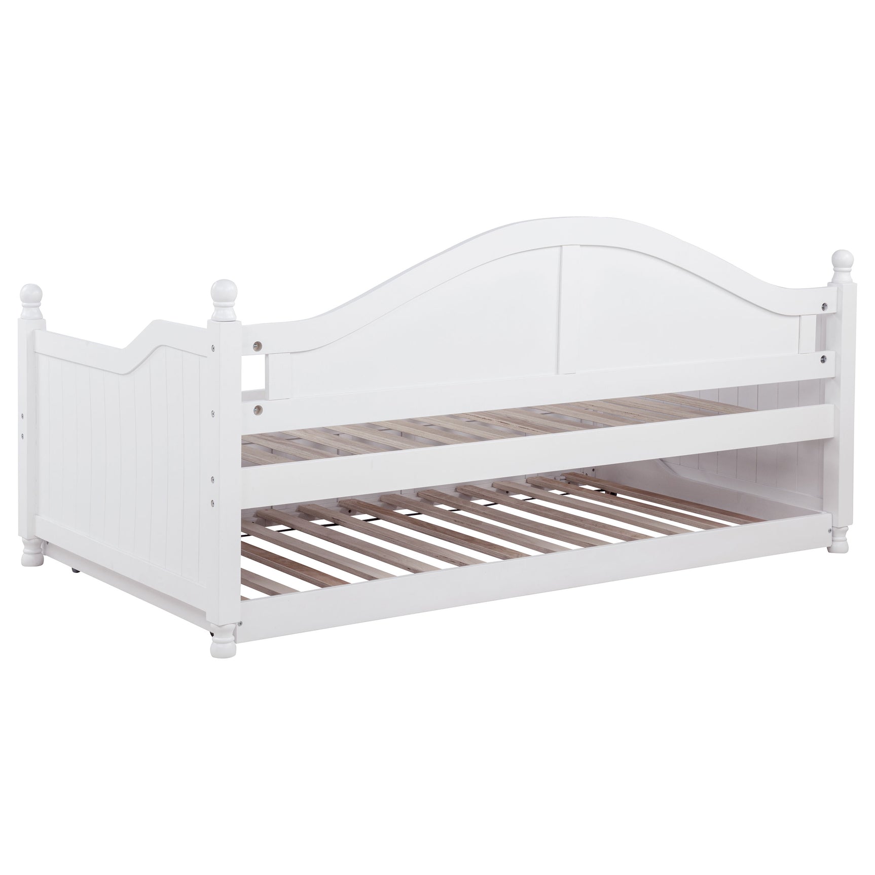 Julie Ann Wood Twin Daybed with Trundle White - Tampa Furniture Outlet