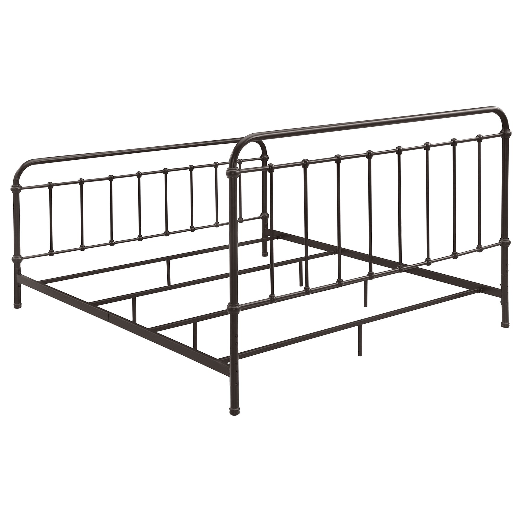 Livingston Metal Eastern King Open Frame Bed Dark Bronze - Tampa Furniture Outlet