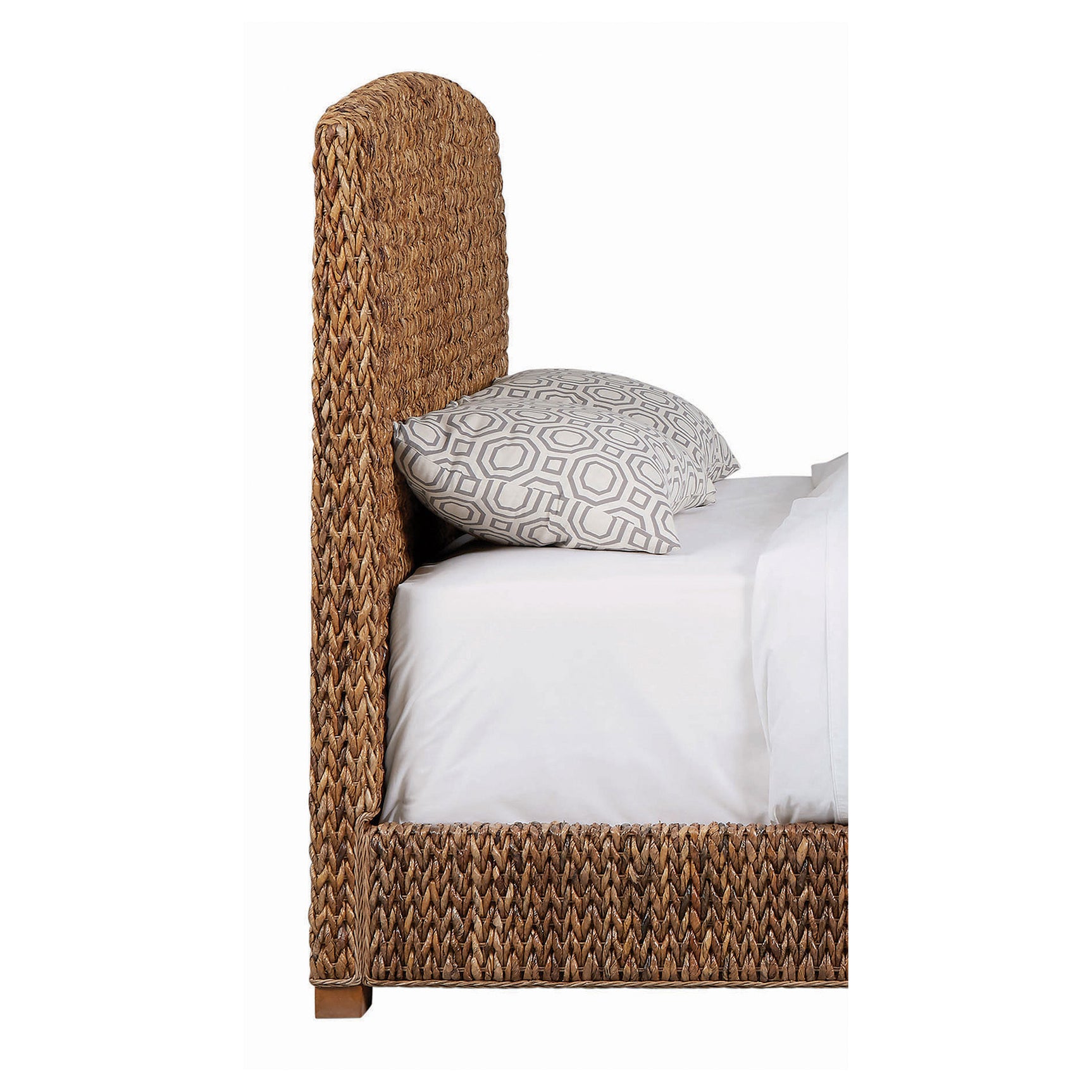 Laughton Woven Banana Leaf Eastern King Headboard Amber - Tampa Furniture Outlet