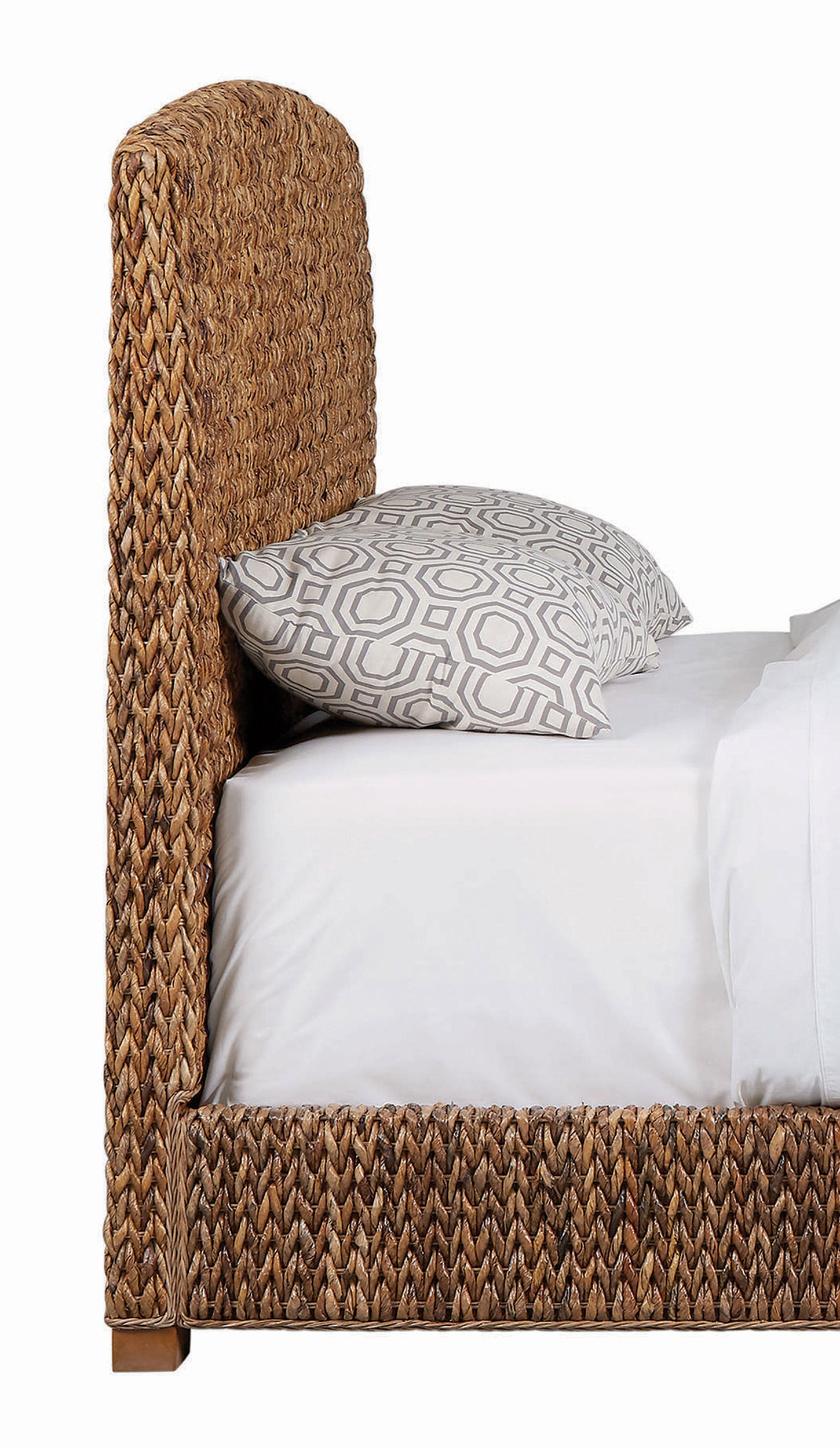 Laughton Woven Banana Leaf Queen Panel Headboard Amber - Tampa Furniture Outlet