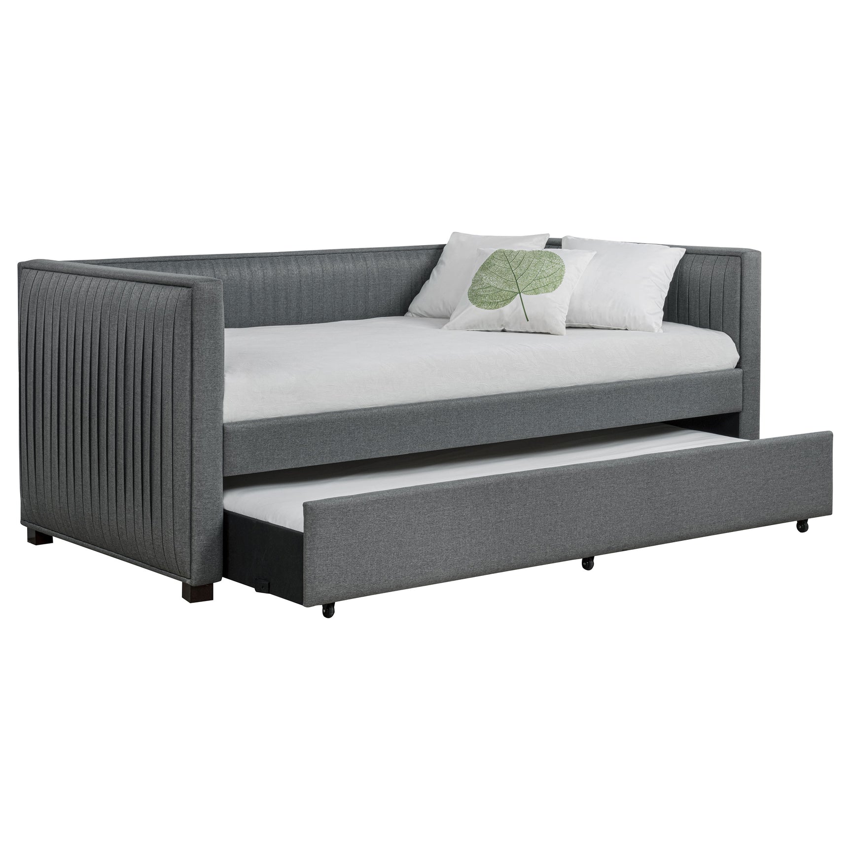 Brodie Upholstered Twin Daybed with Trundle Grey - Tampa Furniture Outlet