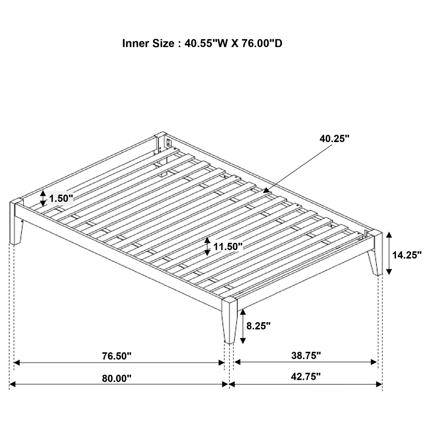 Hounslow Twin Universal Platform Bed Cappuccino - Tampa Furniture Outlet