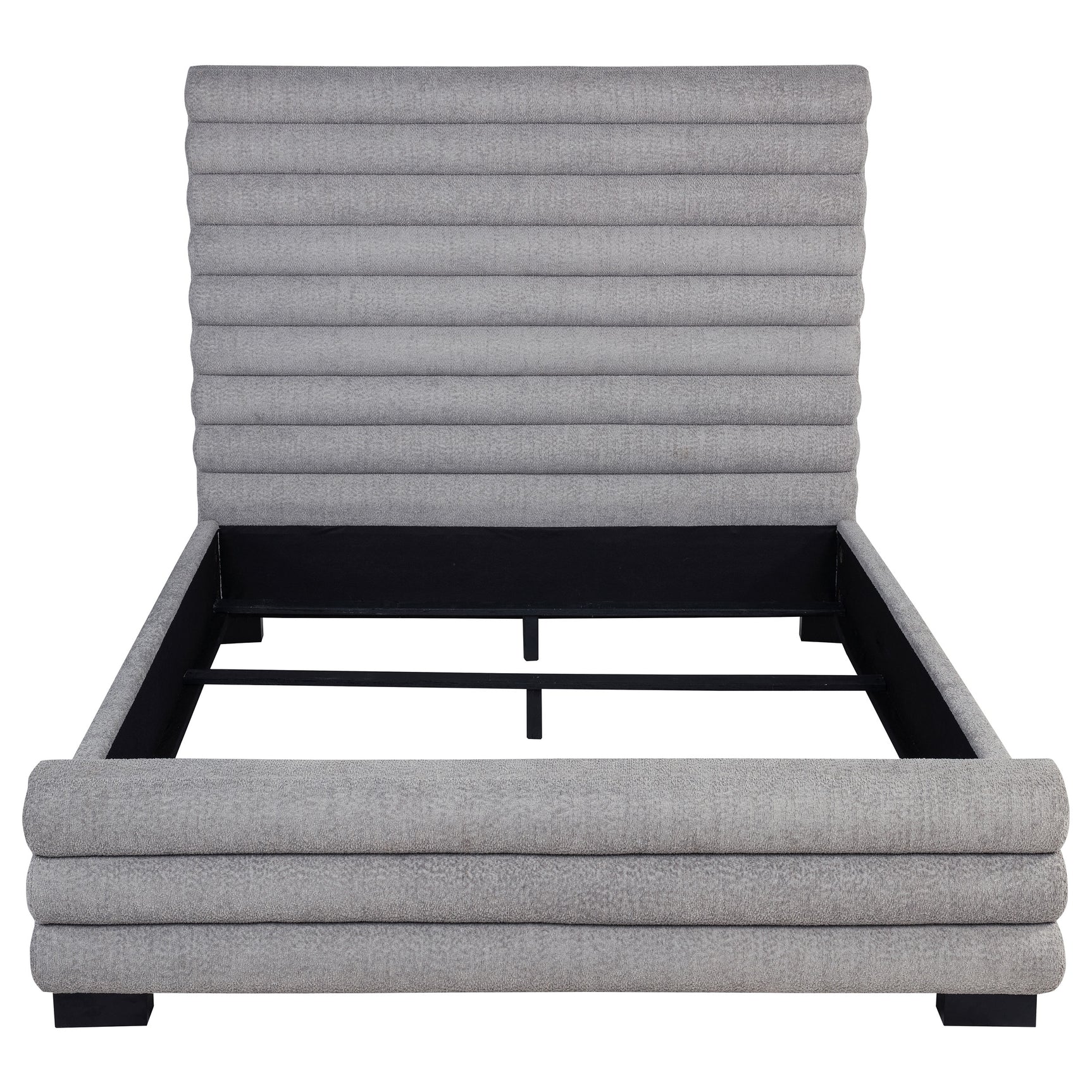 Patricia 58-inch Boucle Upholstered Queen Bed Grey - Tampa Furniture Outlet