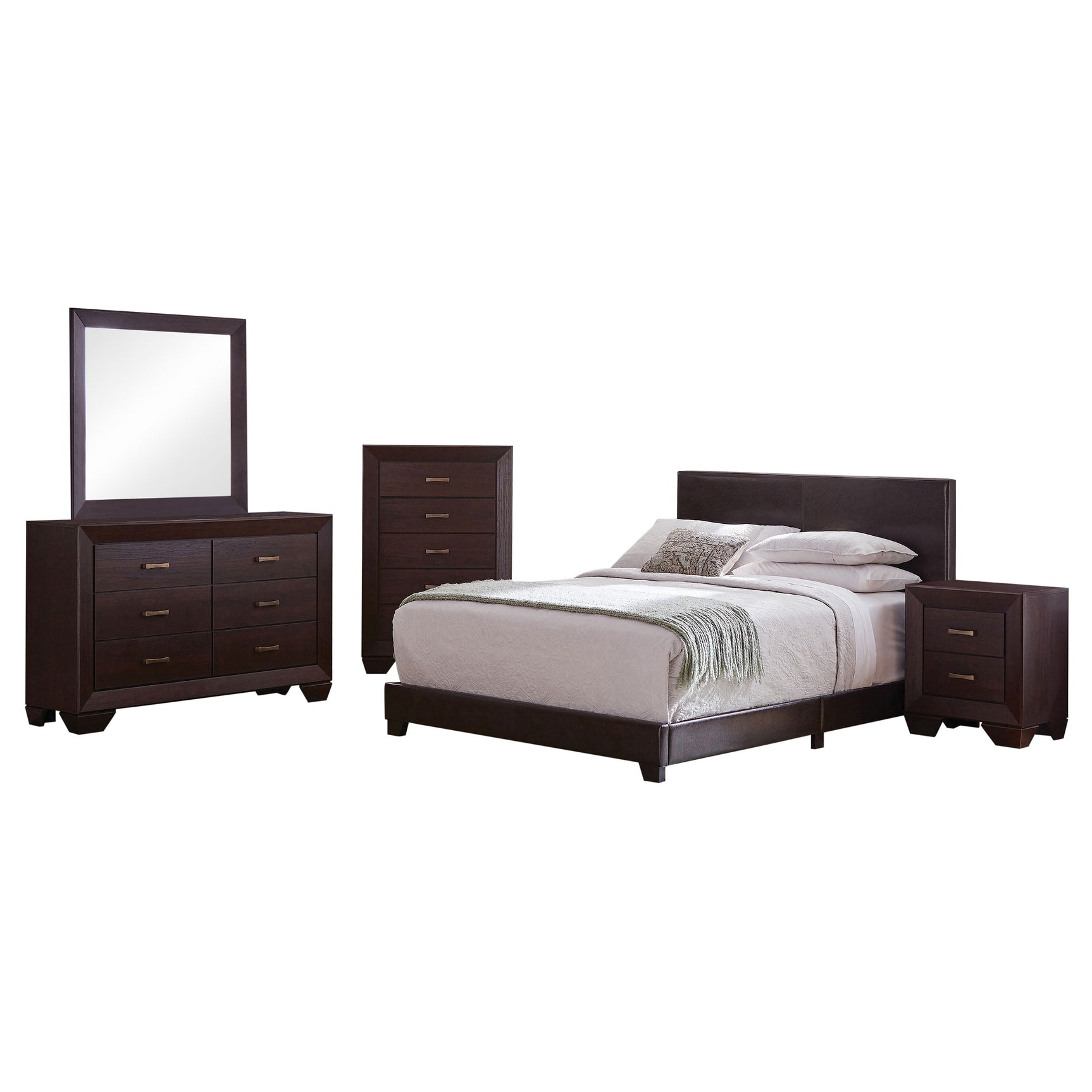 Tampa Furniture Outlet - Coaster - Dorian 5-piece Full Bedroom Set Dark Cocoa - 300762F-S5
