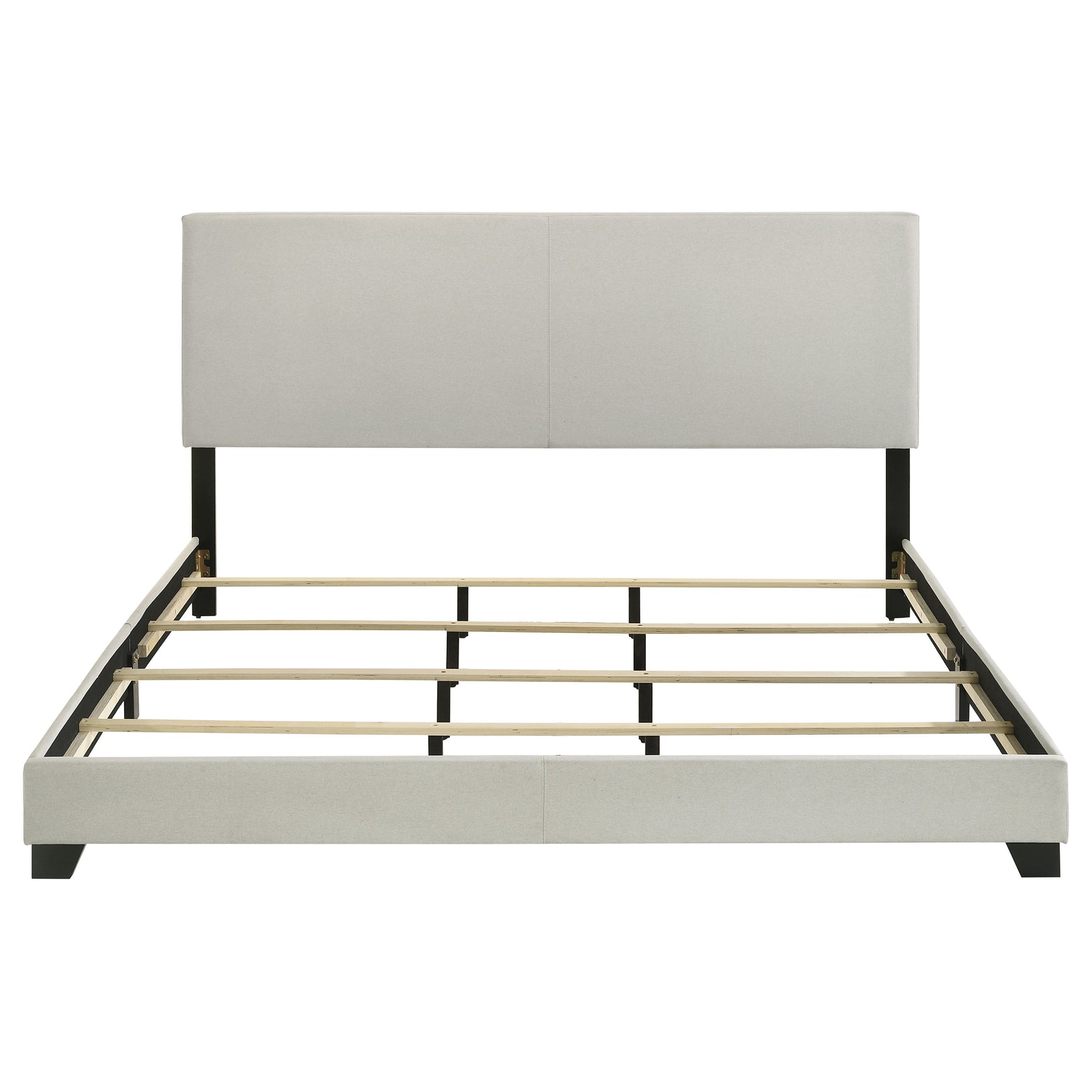 Dorian Fabric Upholstered California King Panel Bed Cream - Tampa Furniture Outlet